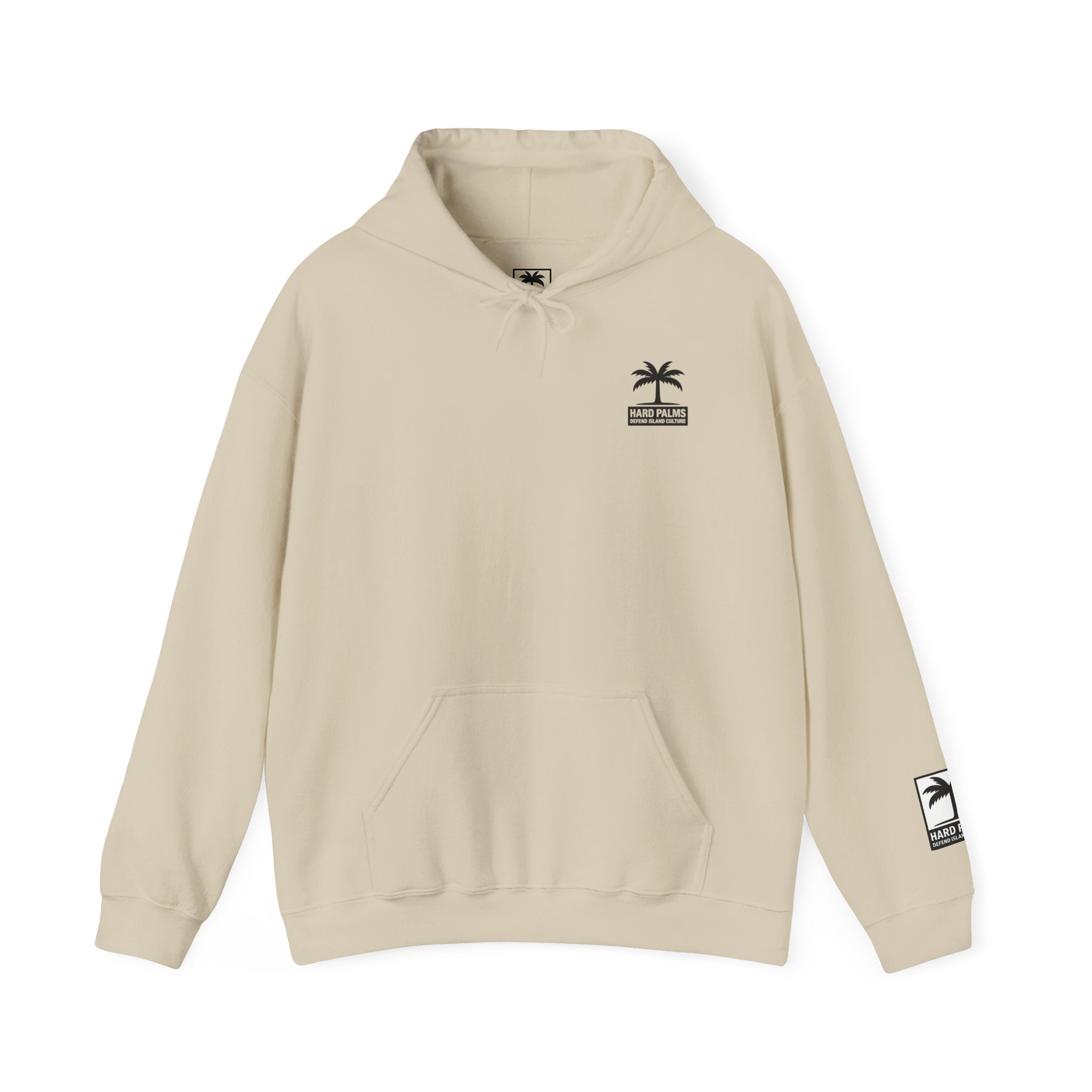 Hard Palms “Defend Island Culture” Hoodie – Lifestyle Streetwear - Sand