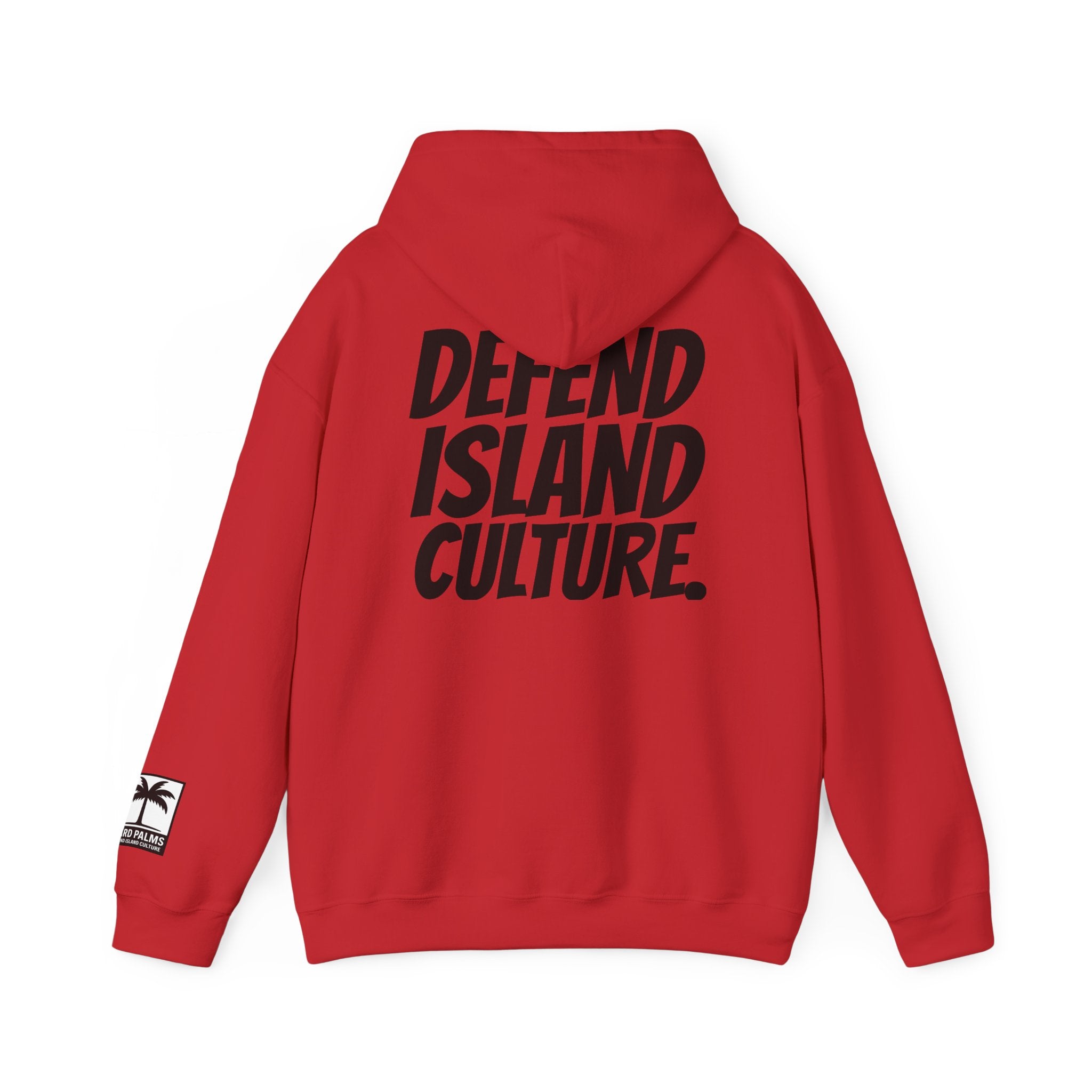 Hard Palms “Defend Island Culture” Hoodie – Lifestyle Streetwear - Red
