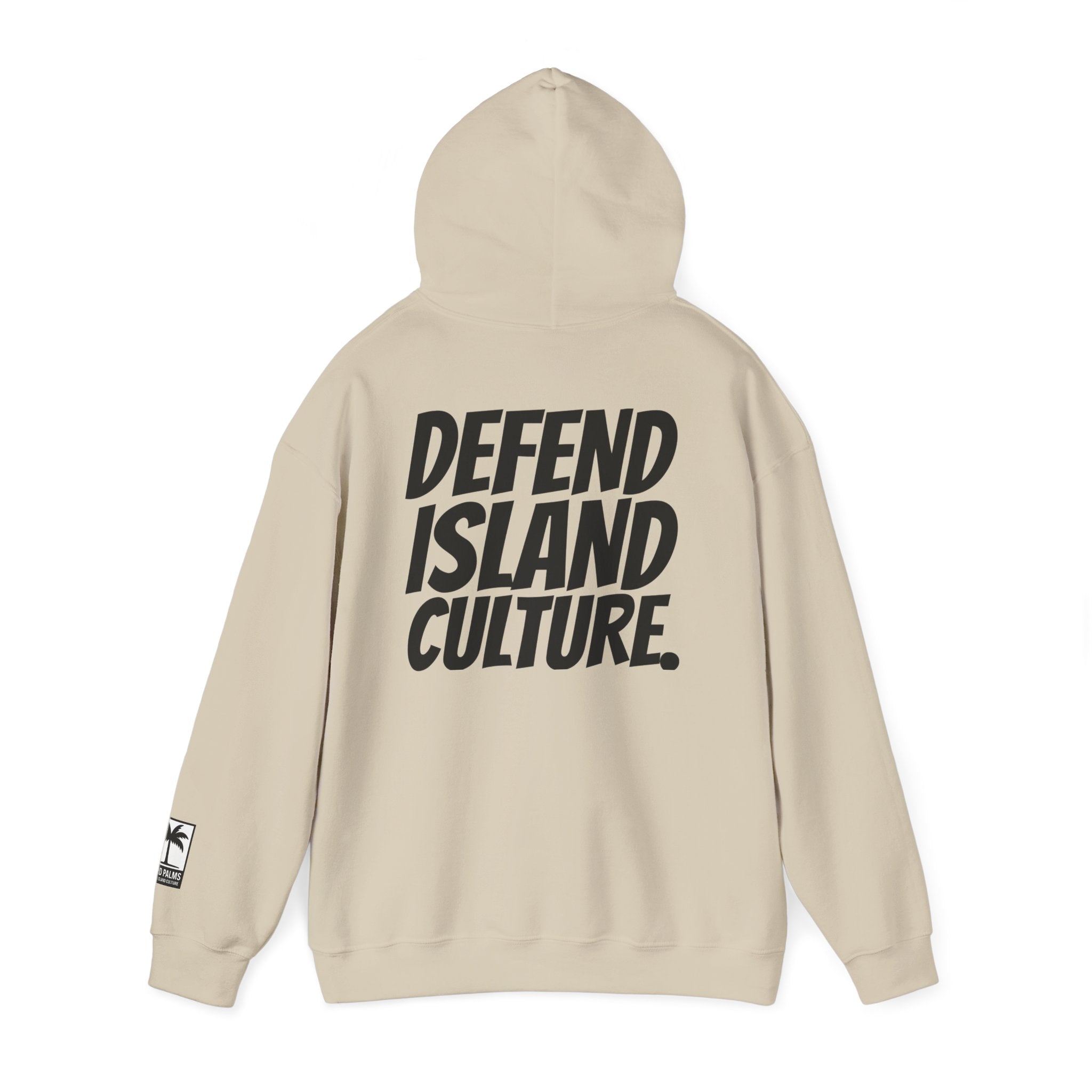 Hard Palms “Defend Island Culture” Hoodie – Lifestyle Streetwear - Sand