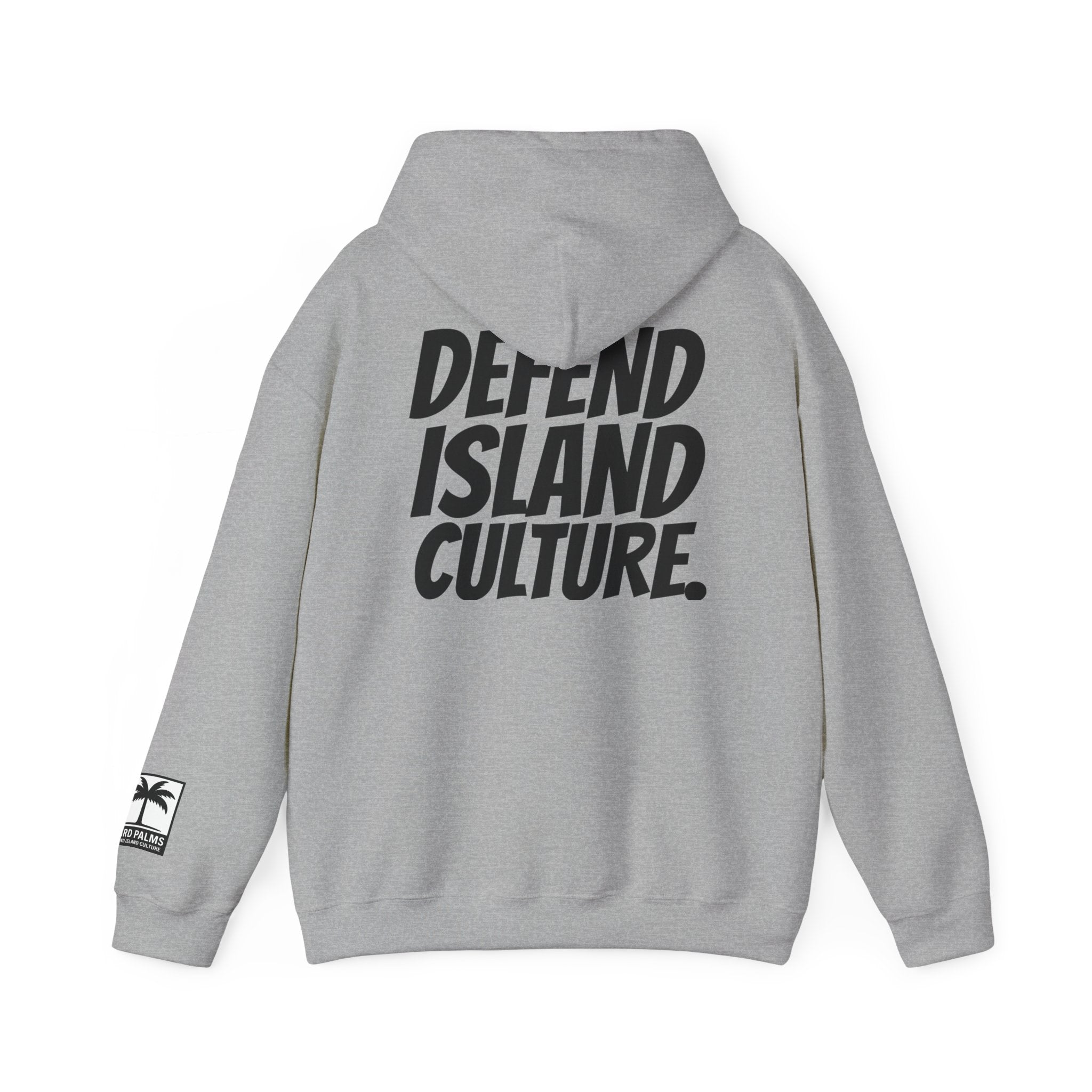 Hard Palms “Defend Island Culture” Hoodie – Lifestyle Streetwear - Sport Gray