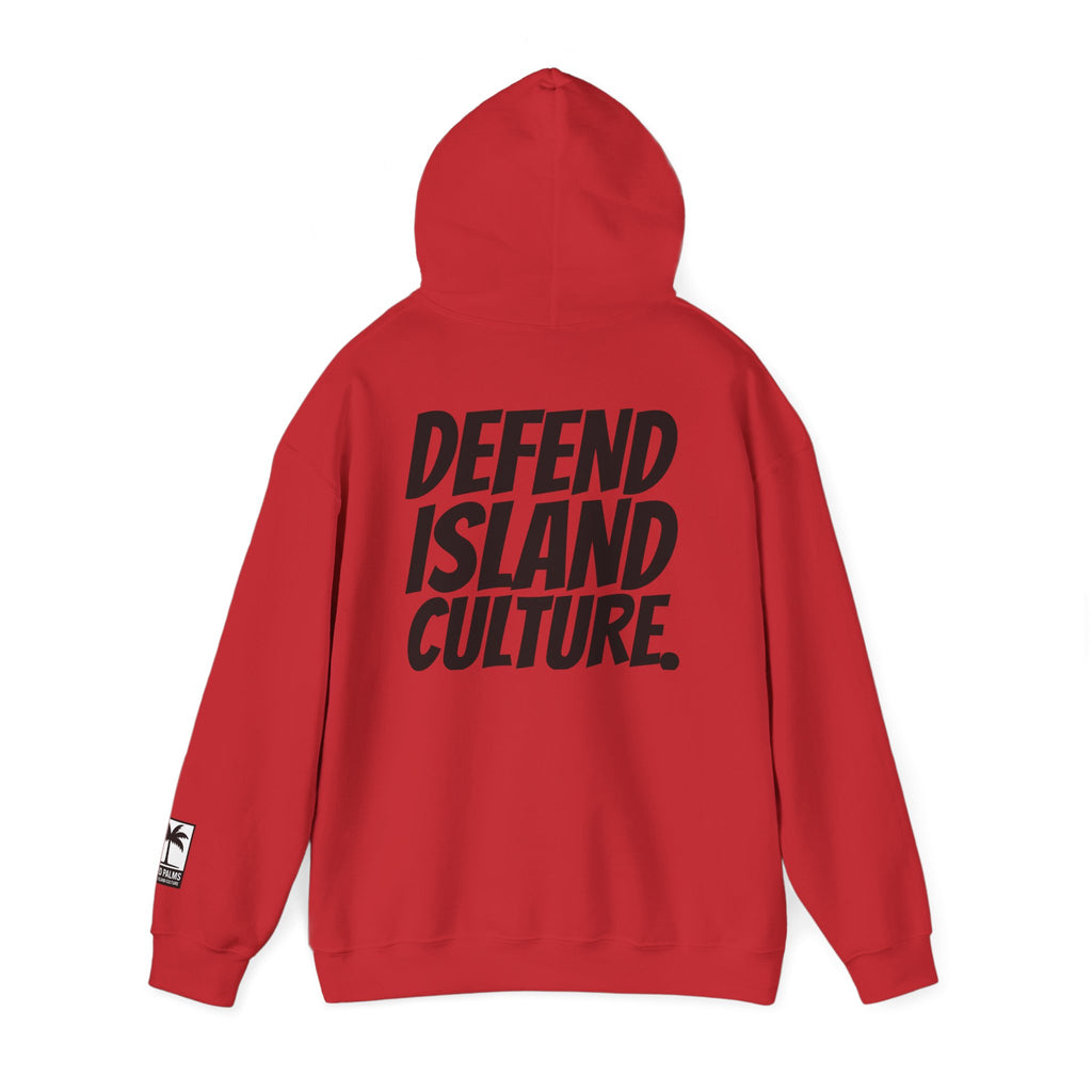 Hard Palms “Defend Island Culture” Hoodie – Lifestyle Streetwear - Red