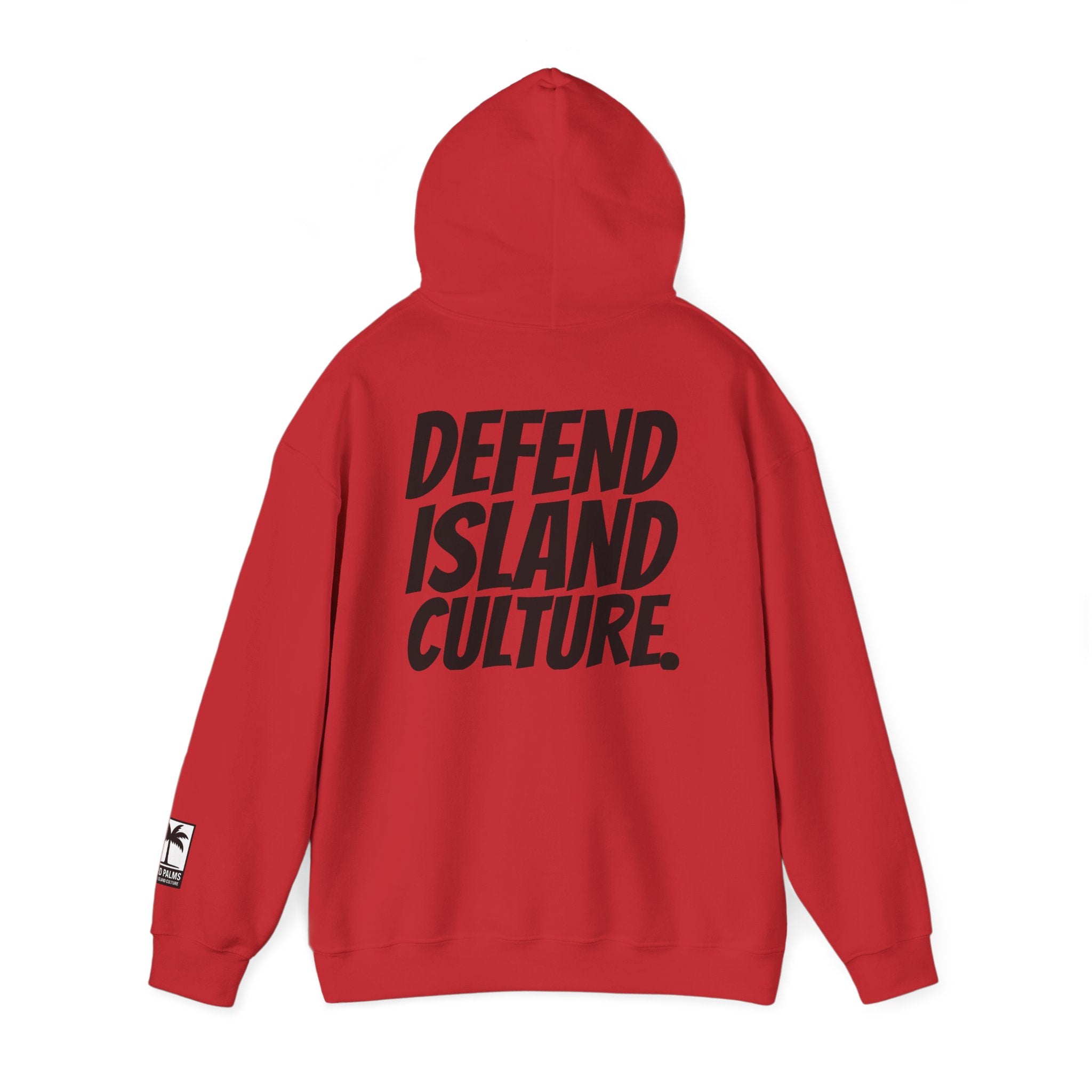 Hard Palms “Defend Island Culture” Hoodie – Lifestyle Streetwear - Red