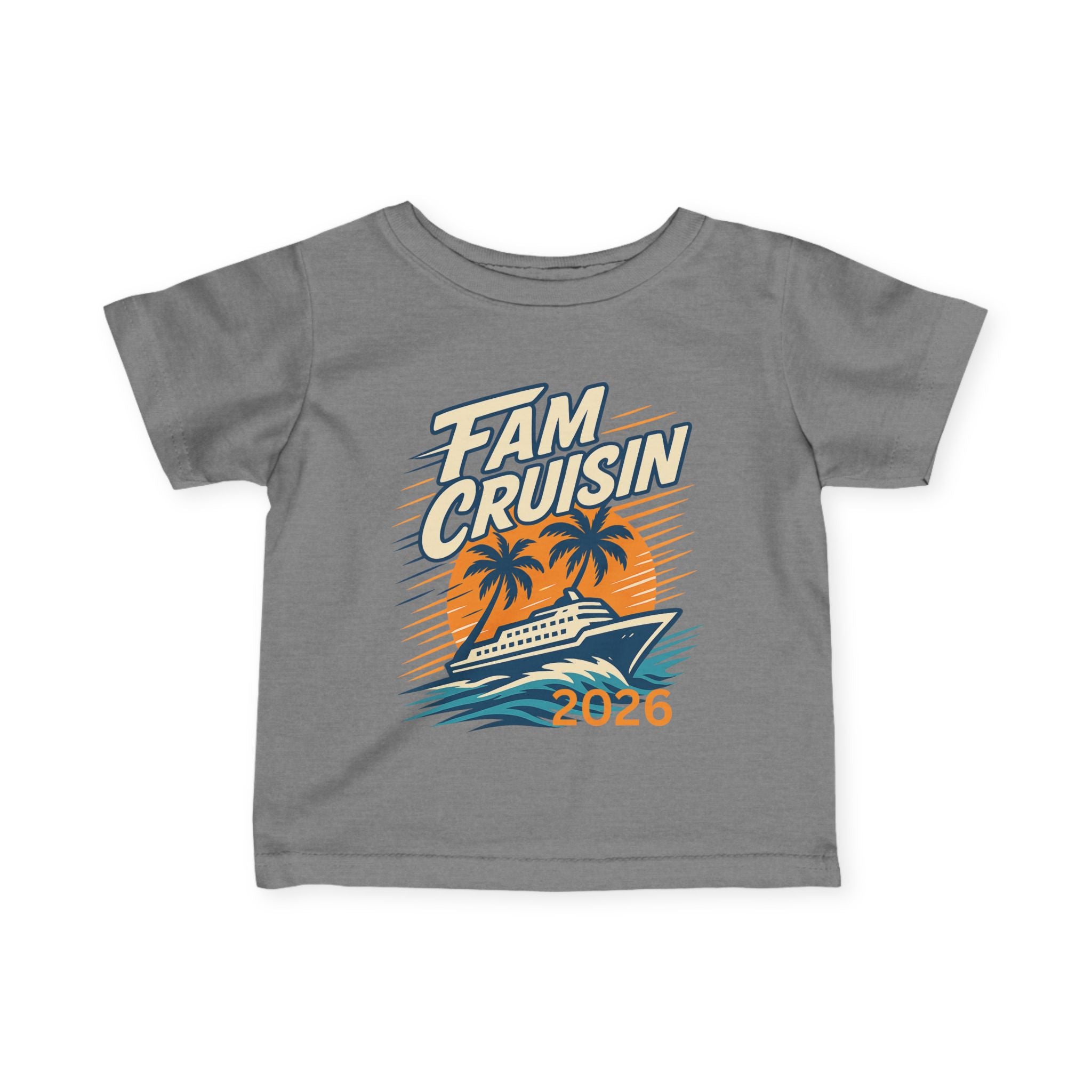 "Fam Cruisin 2026" INFANT Family Vacation Tee - Family Cruise Tee by Hard Palms
