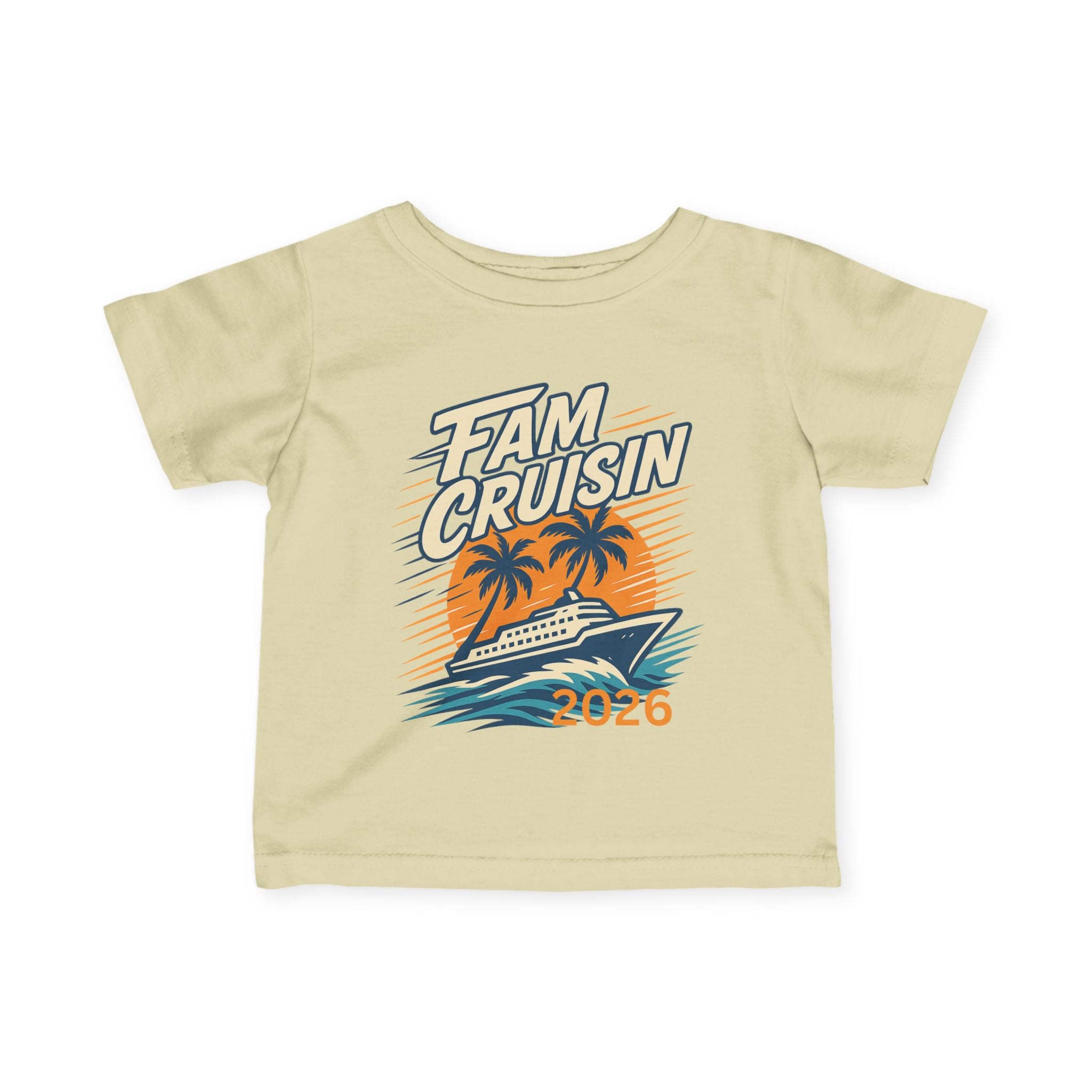"Fam Cruisin 2026" INFANT Family Vacation Tee - Family Cruise Tee by Hard Palms