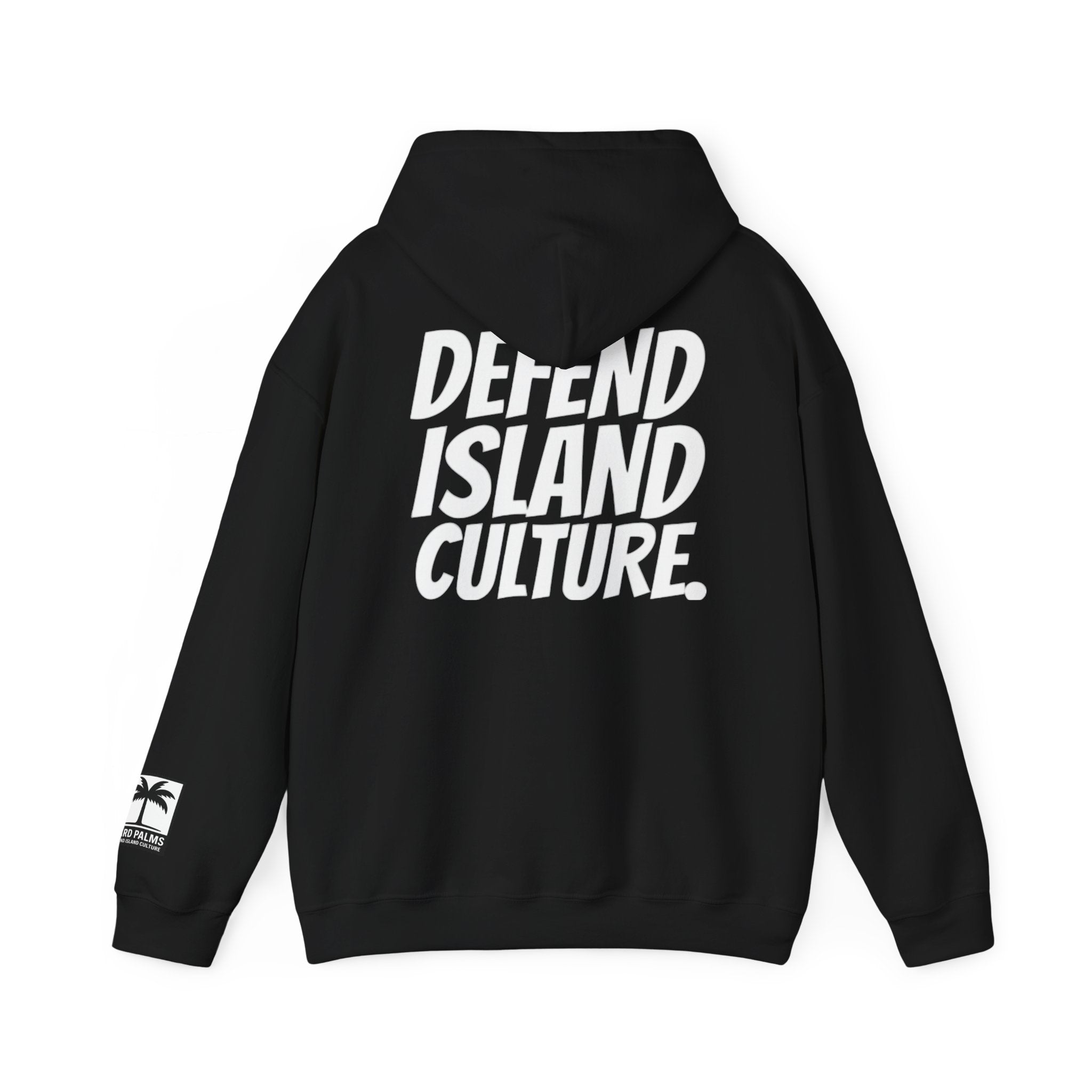 Hard Palms “Defend Island Culture” Hoodie – Lifestyle Streetwear - Black