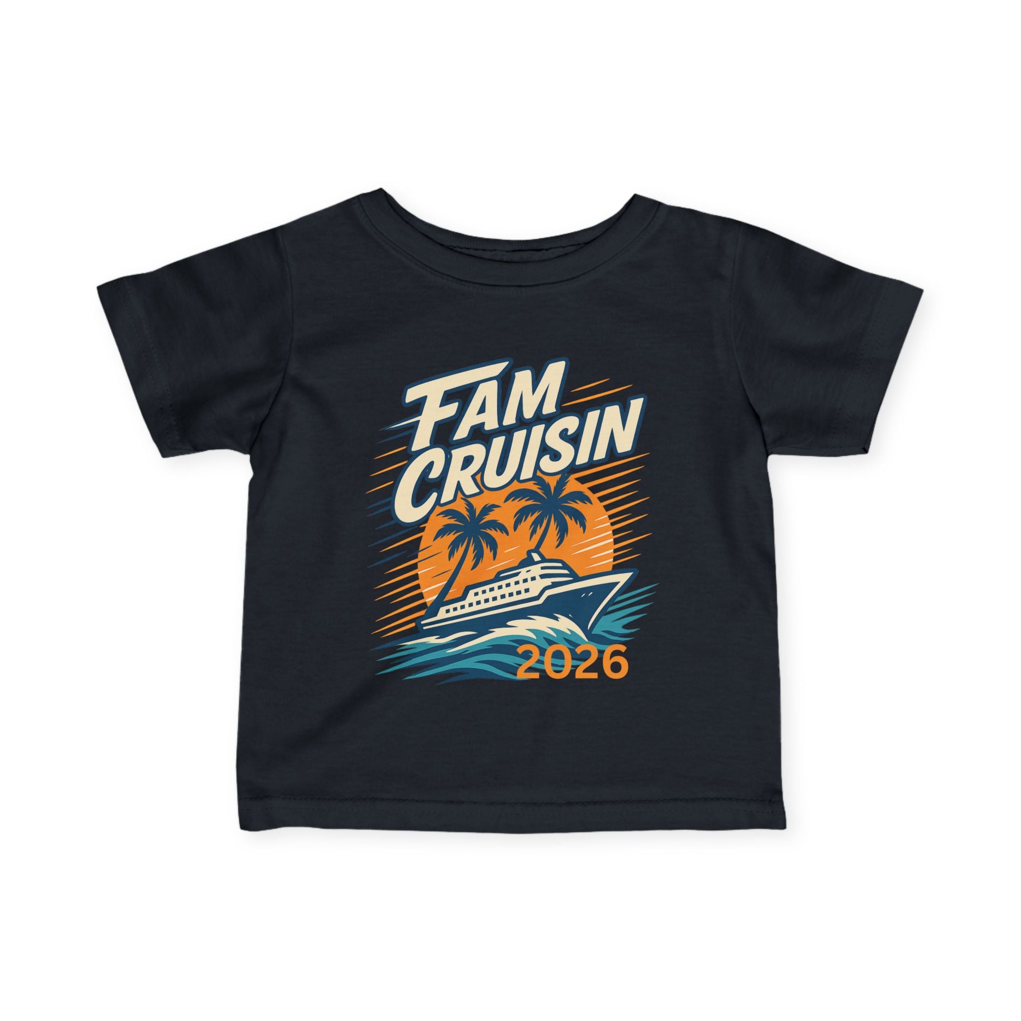 "Fam Cruisin 2026" INFANT Family Vacation Tee - Family Cruise Tee by Hard Palms