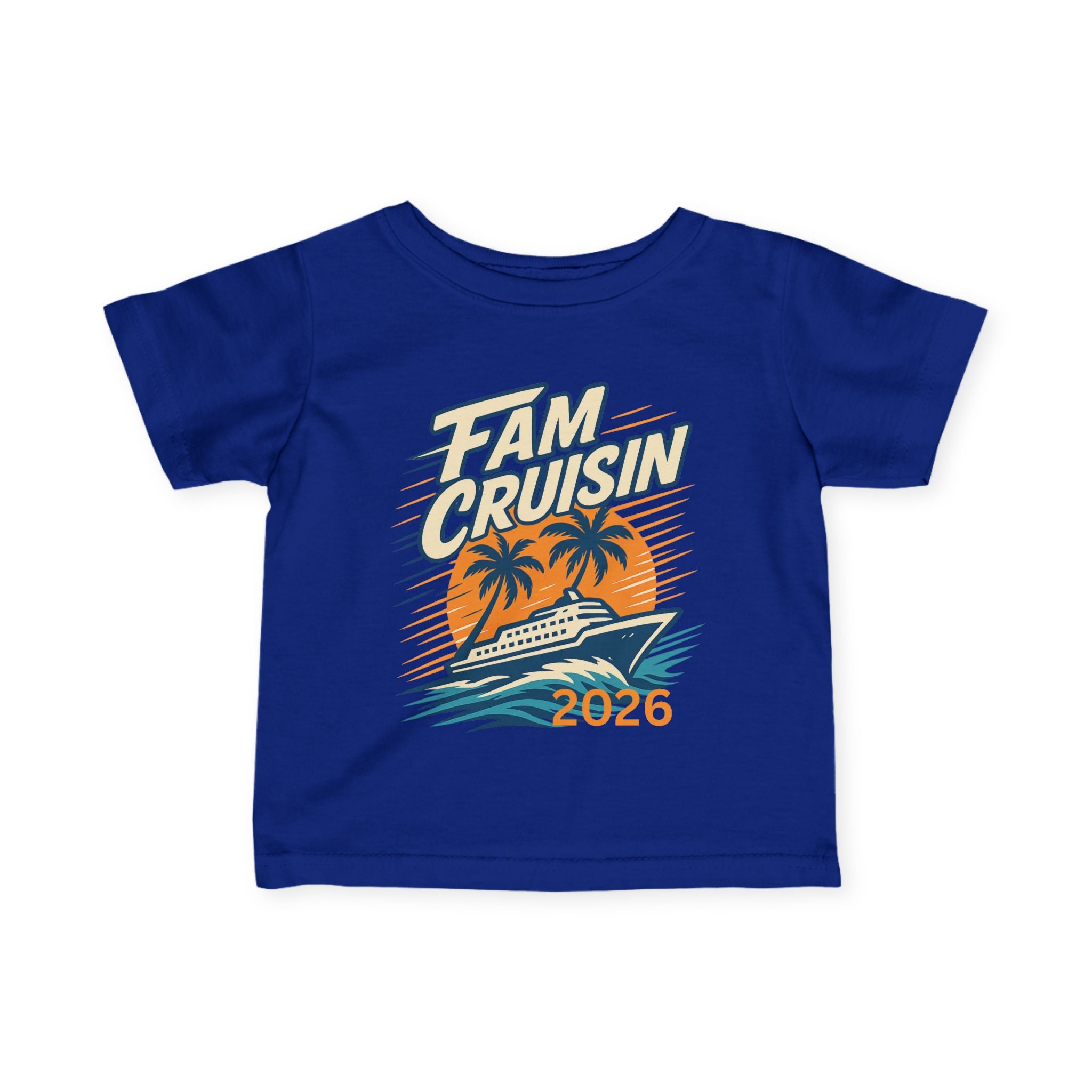 "Fam Cruisin 2026" INFANT Family Vacation Tee - Family Cruise Tee by Hard Palms