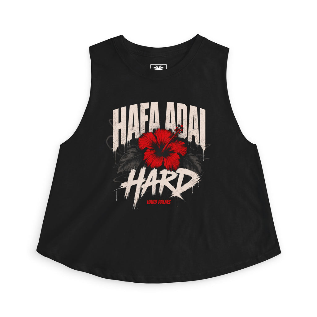 "Hafa Adai" Women's Crop Tank - Black