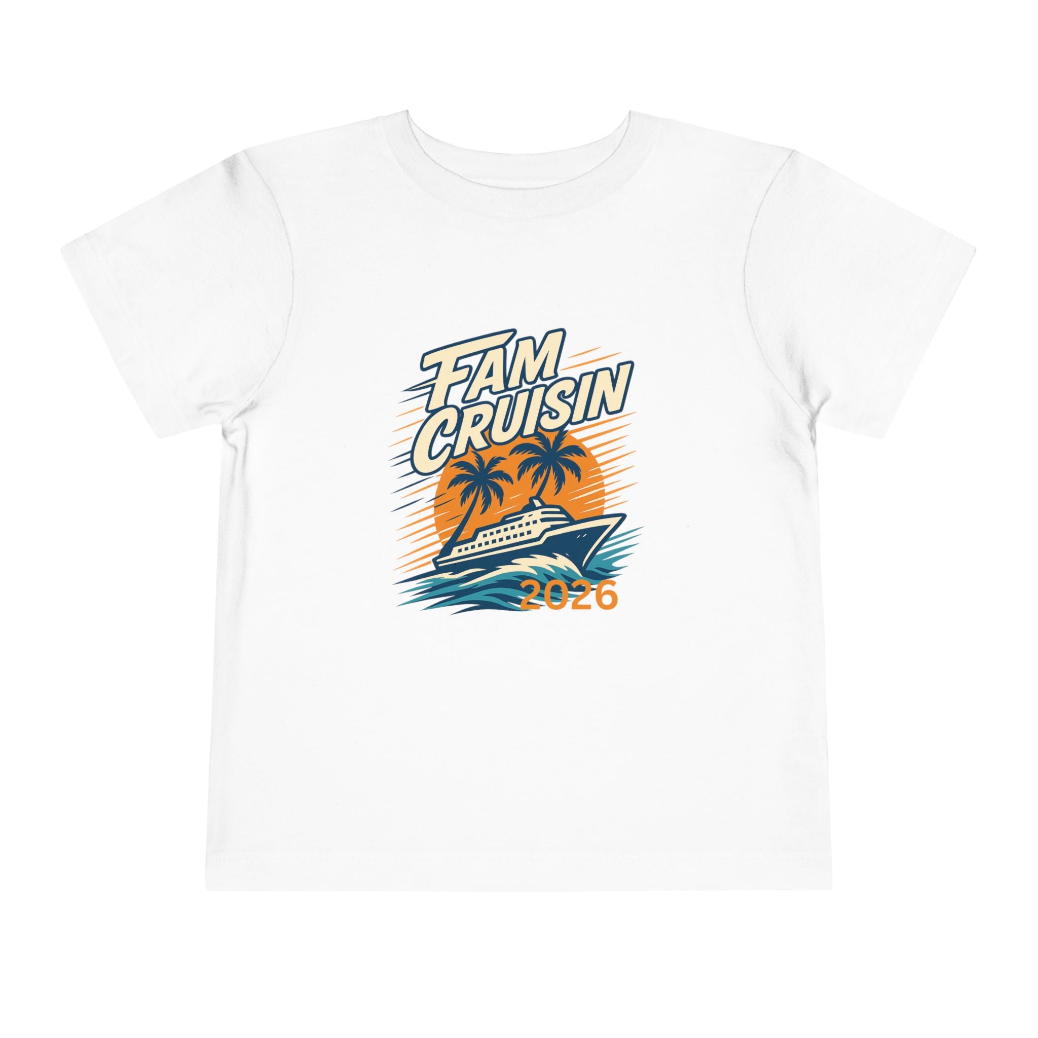 "Fam Cruisin 2026" TODDLER Family Vacation Tee - Family Cruise Tee by Hard Palms