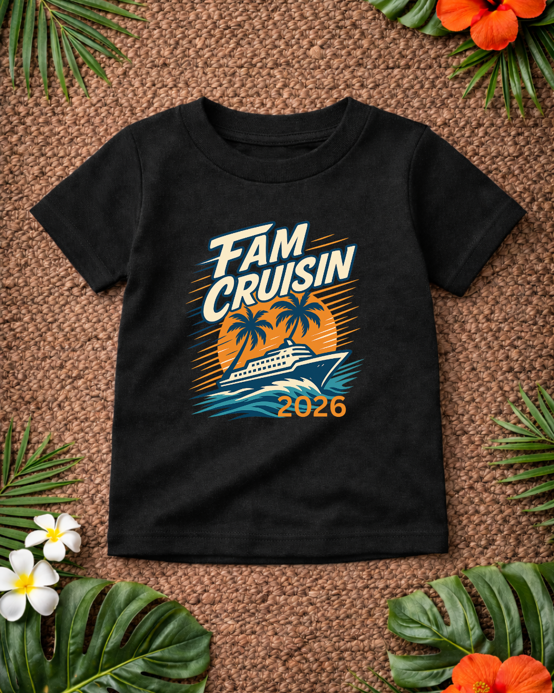 "Fam Cruisin 2026" INFANT Family Vacation Tee - Family Cruise Tee by Hard Palms