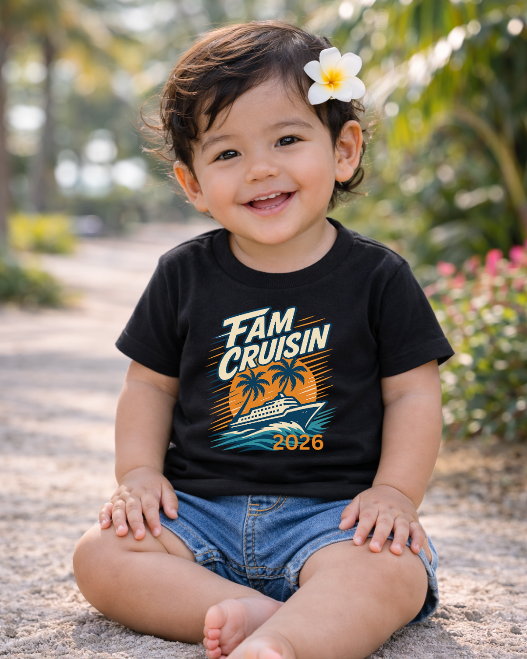 "Fam Cruisin 2026" INFANT Family Vacation Tee - Family Cruise Tee by Hard Palms