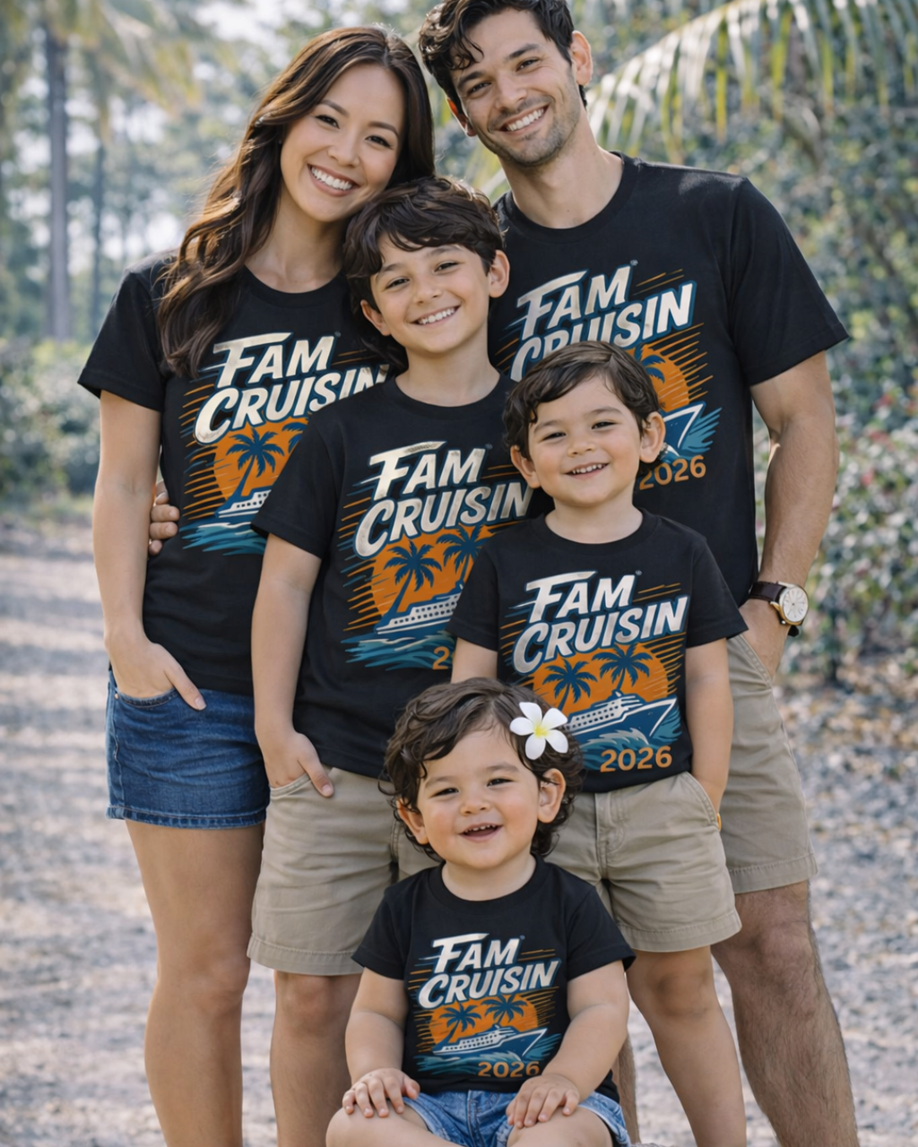"Fam Cruisin 2026" INFANT Family Vacation Tee - Family Cruise Tee by Hard Palms