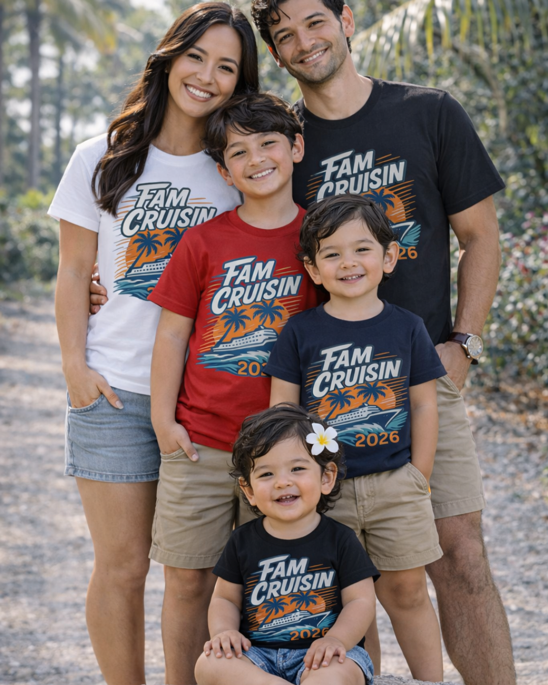 "Fam Cruisin 2026" INFANT Family Vacation Tee - Family Cruise Tee by Hard Palms