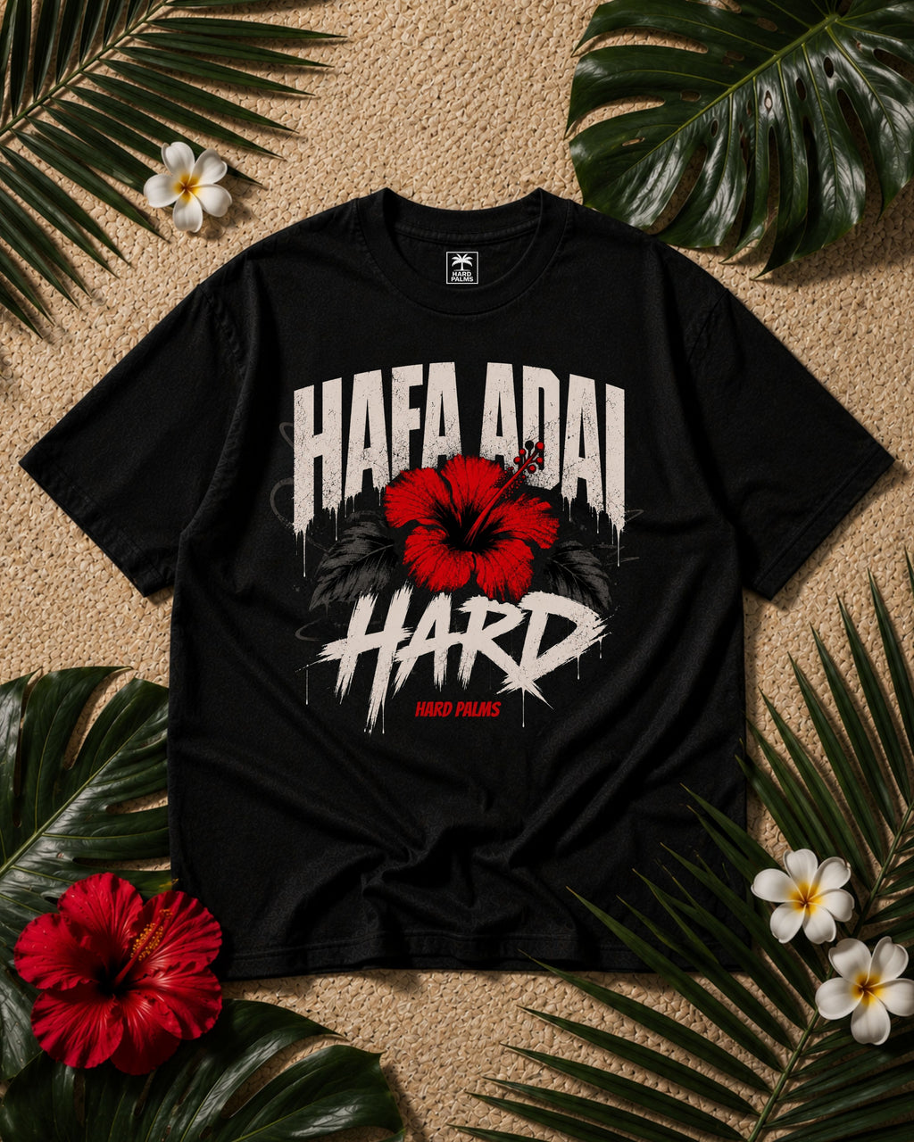 "Hafa Adai Hard" Oversized Boxy Tee - Premium Lifestyle Streetwear - Black