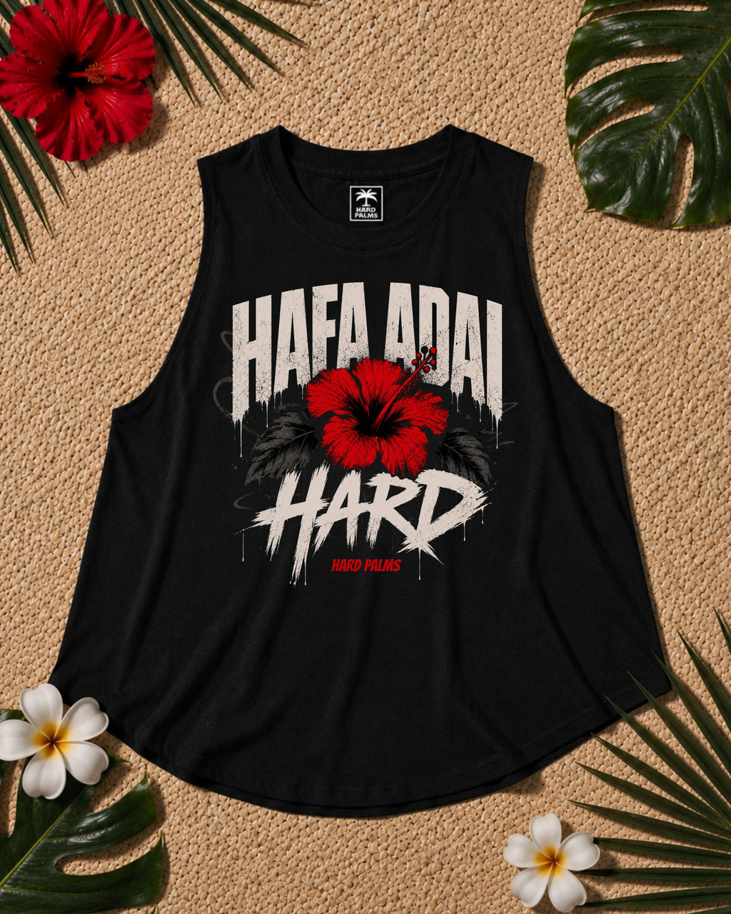 "Hafa Adai" Women's Crop Tank - Black