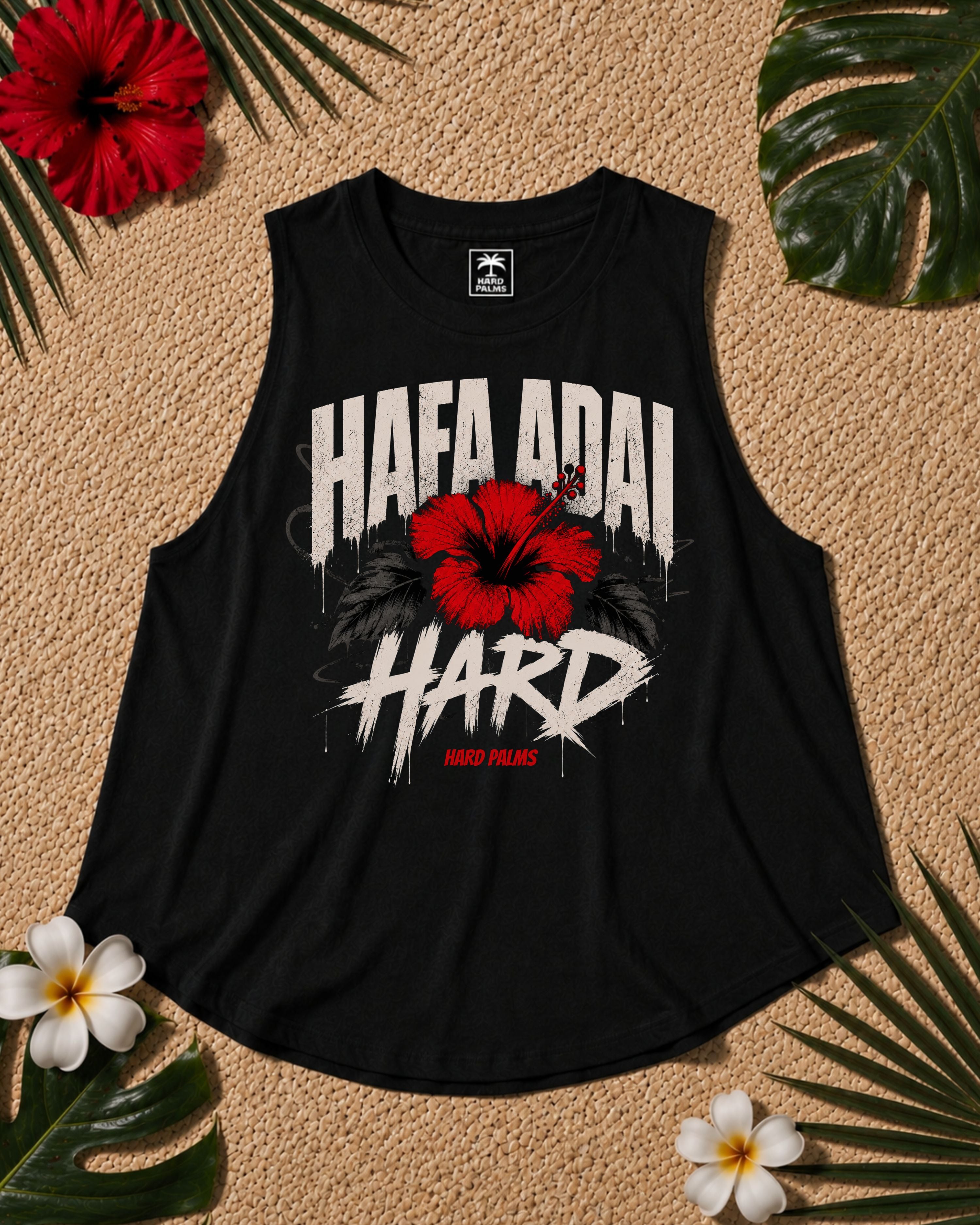 "Hafa Adai" Women's Crop Tank - Black