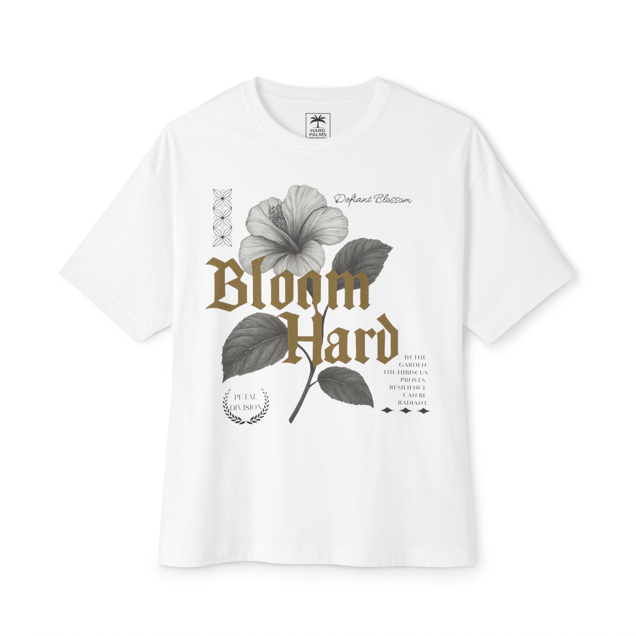 "Bloom Hard" Boxy Tee - Premium Lifestyle Streetwear by Hard Palms - White