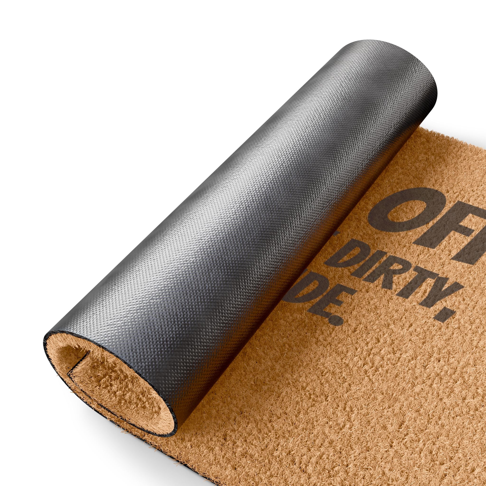 “Slippahs Off” Coconut Coir Door Mat – Entry Rug by Hard Palms, Lifestyle Home Decor