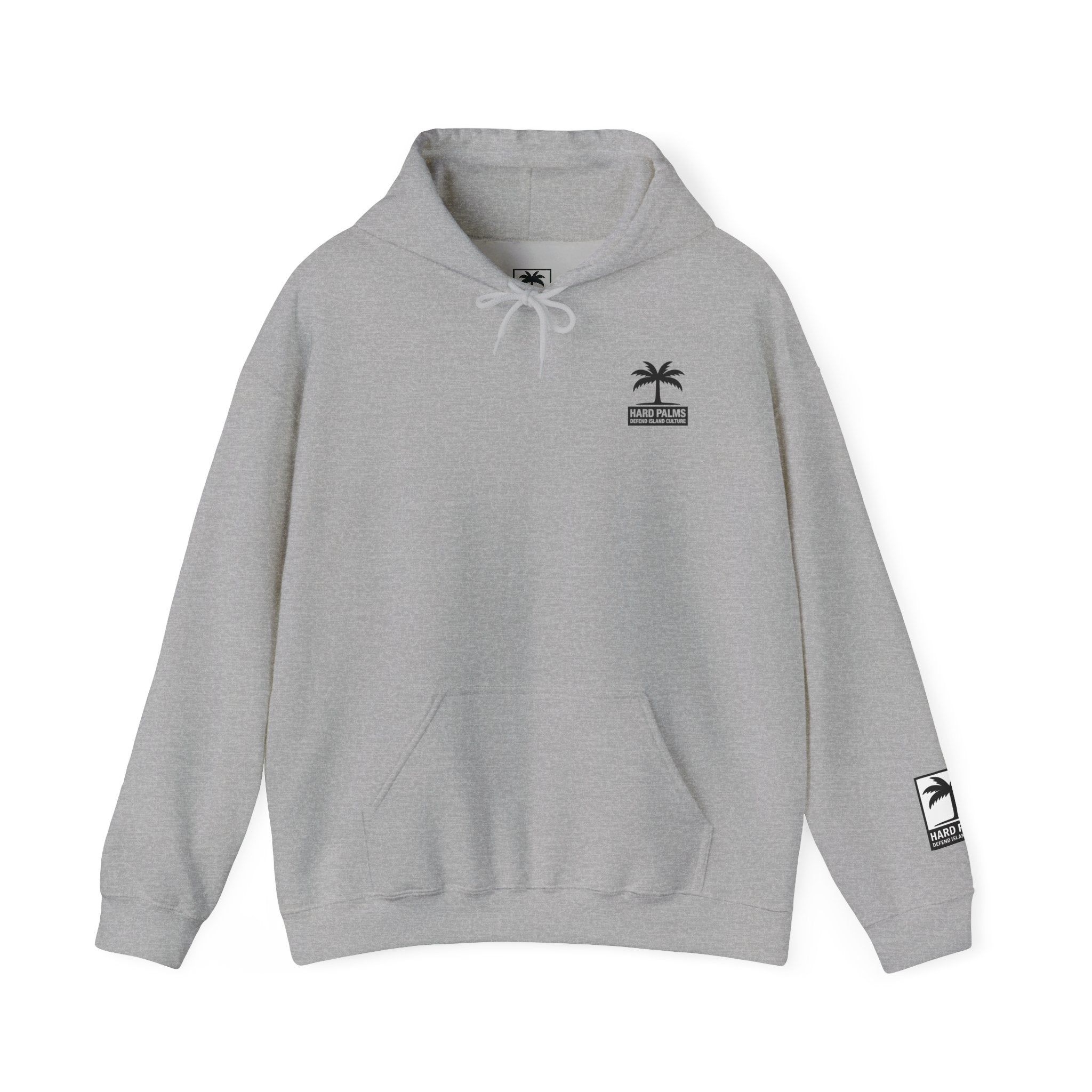 Hard Palms “Defend Island Culture” Hoodie – Lifestyle Streetwear - Sport Gray