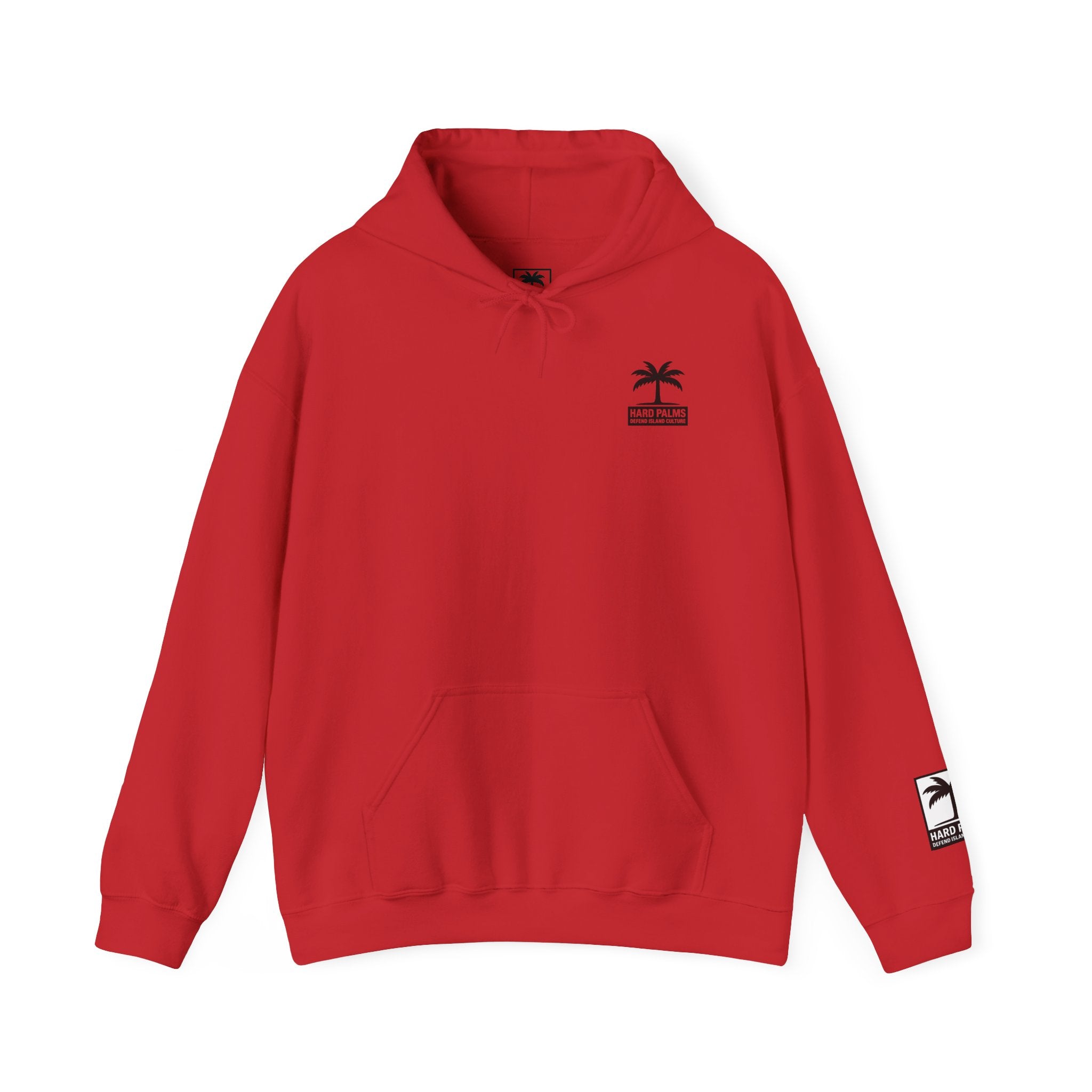 Hard Palms “Defend Island Culture” Hoodie – Lifestyle Streetwear - Red