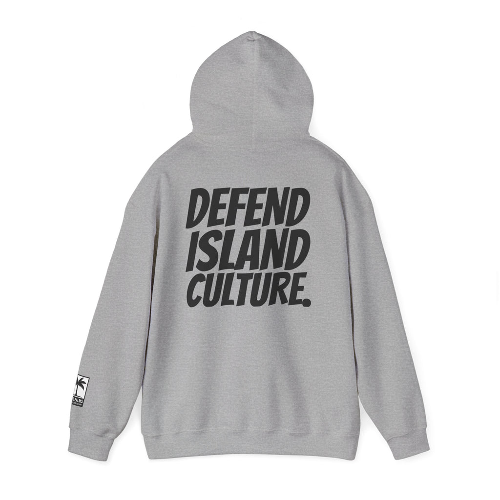 Hard Palms “Defend Island Culture” Hoodie – Lifestyle Streetwear - Sport Gray