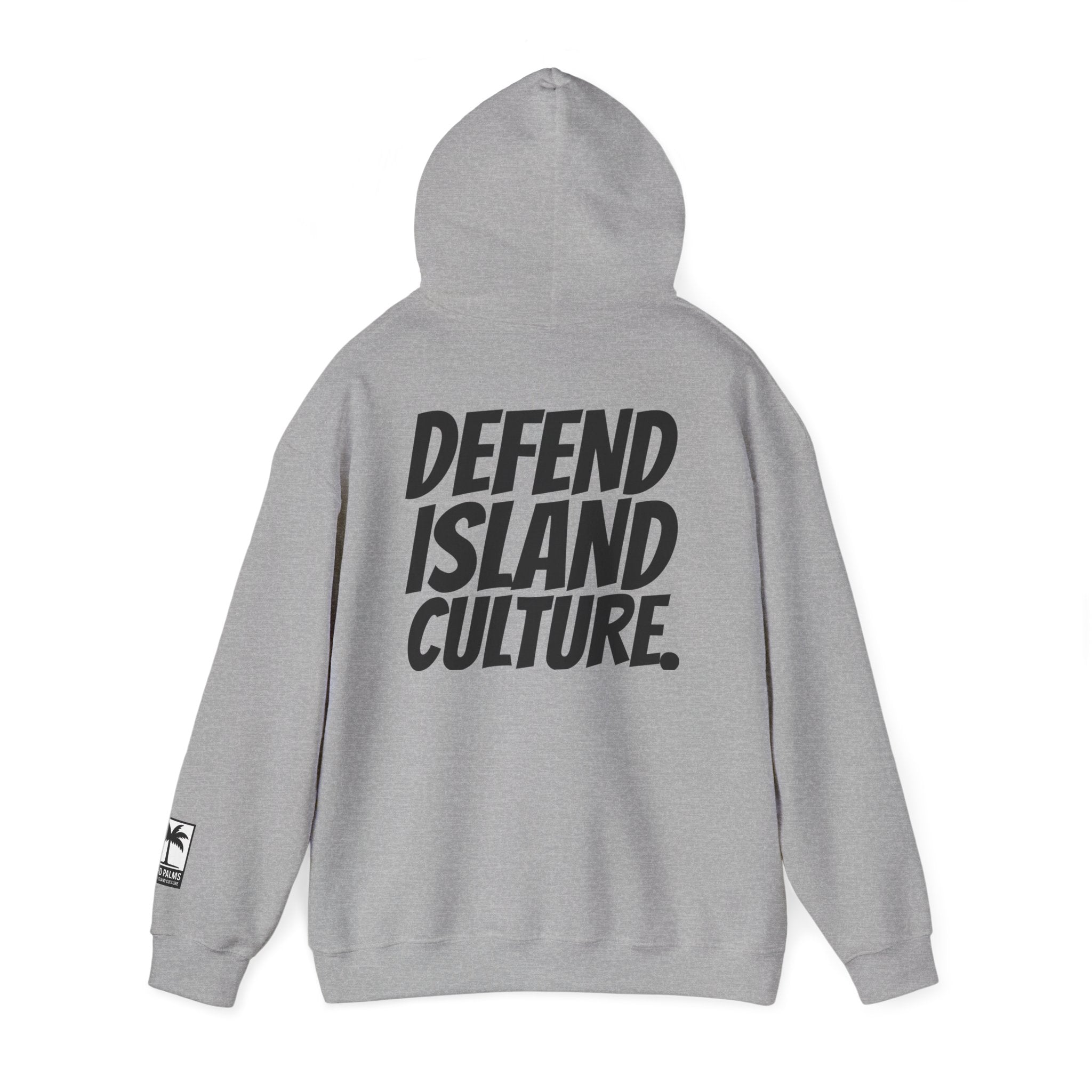 Hard Palms “Defend Island Culture” Hoodie – Lifestyle Streetwear - Sport Gray