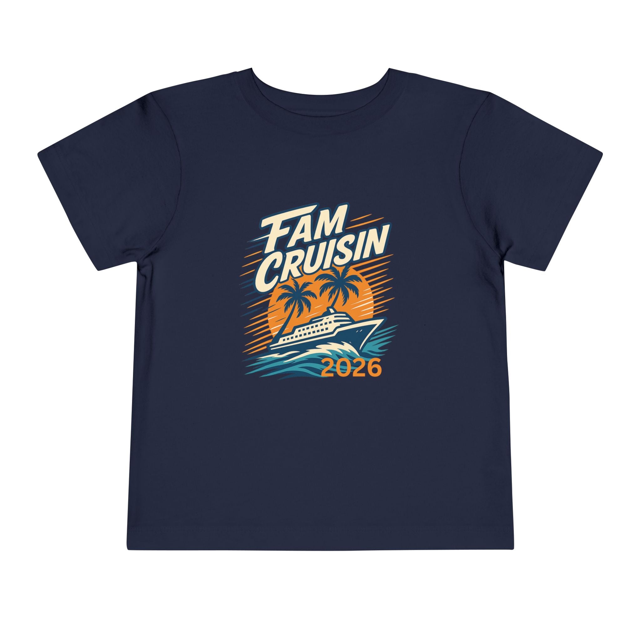"Fam Cruisin 2026" TODDLER Family Vacation Tee - Family Cruise Tee by Hard Palms