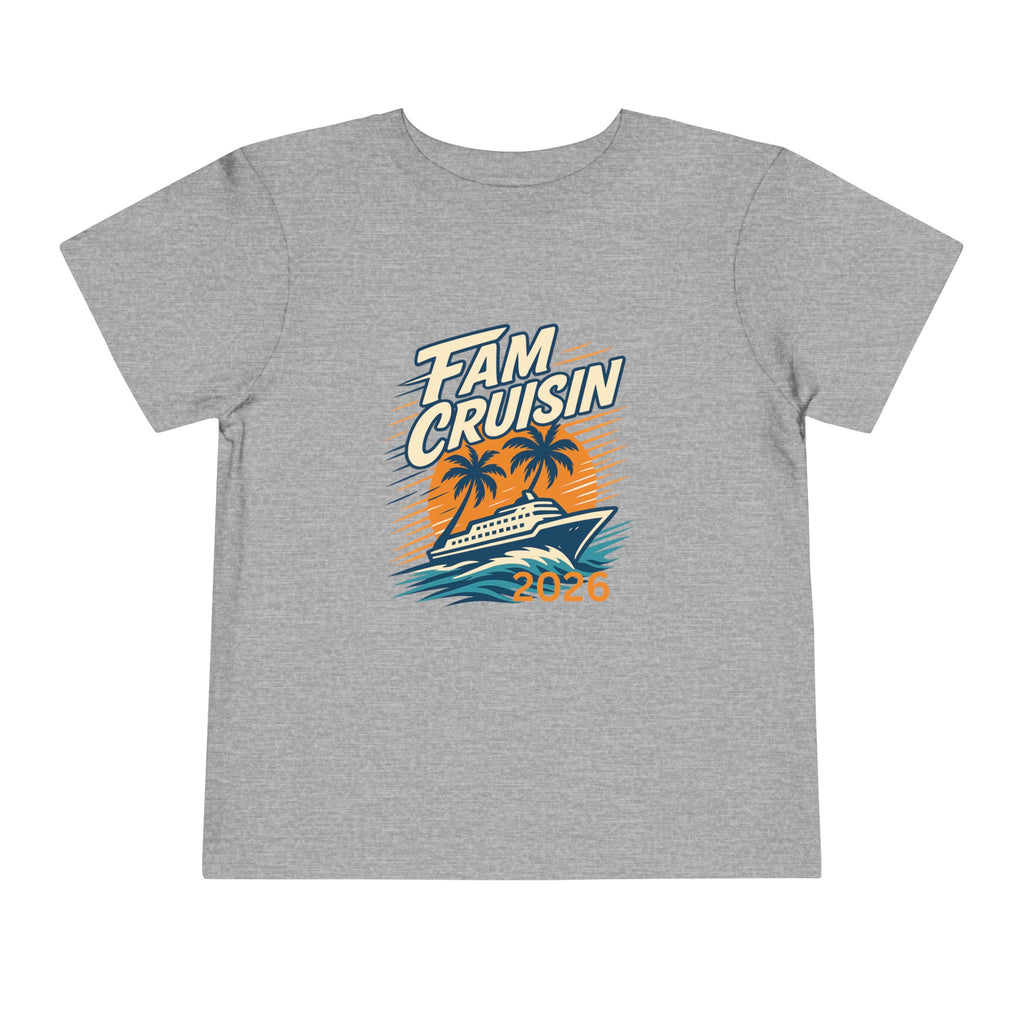 "Fam Cruisin 2026" TODDLER Family Vacation Tee - Family Cruise Tee by Hard Palms