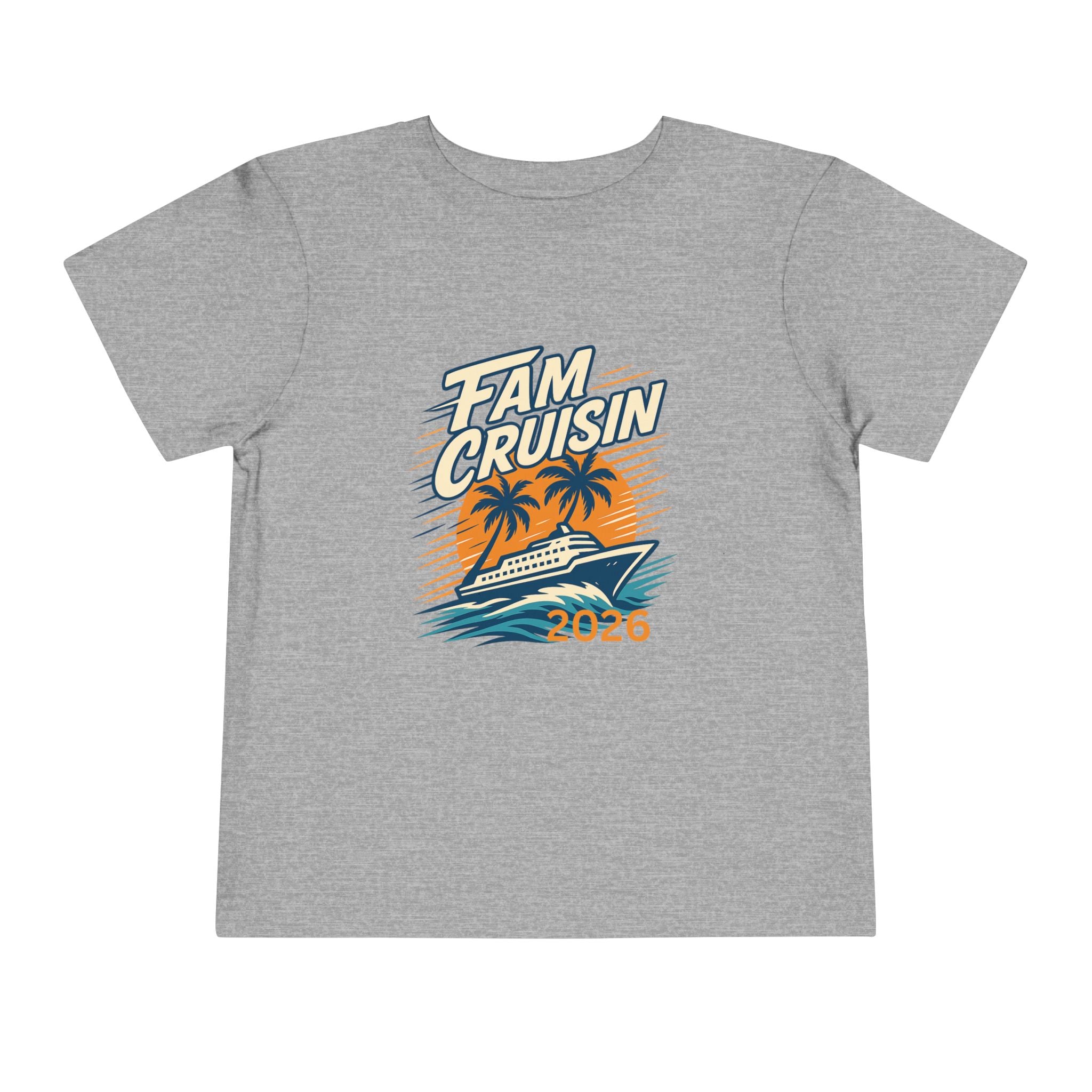 "Fam Cruisin 2026" TODDLER Family Vacation Tee - Family Cruise Tee by Hard Palms