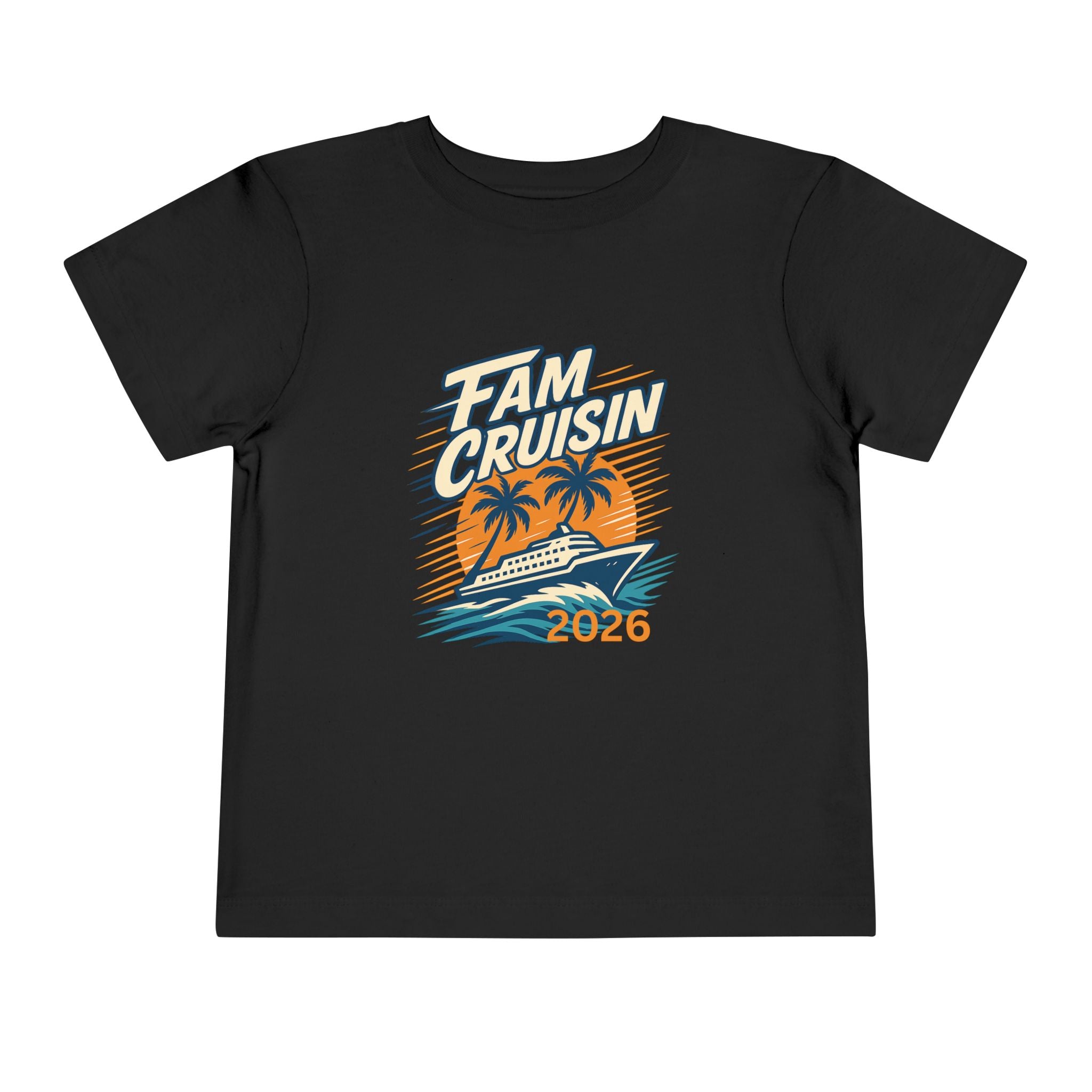 "Fam Cruisin 2026" TODDLER Family Vacation Tee - Family Cruise Tee by Hard Palms