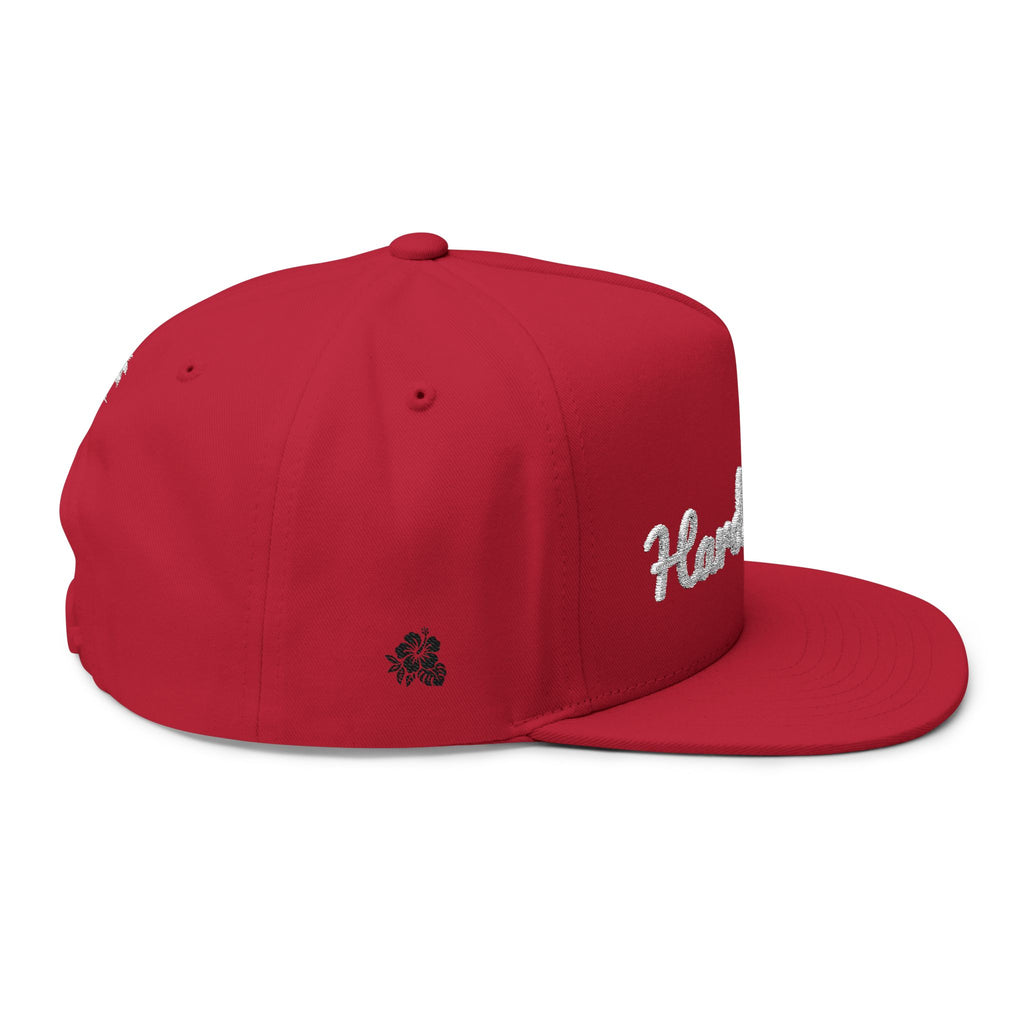 Island Script Snapback by Hard Palms - Red
