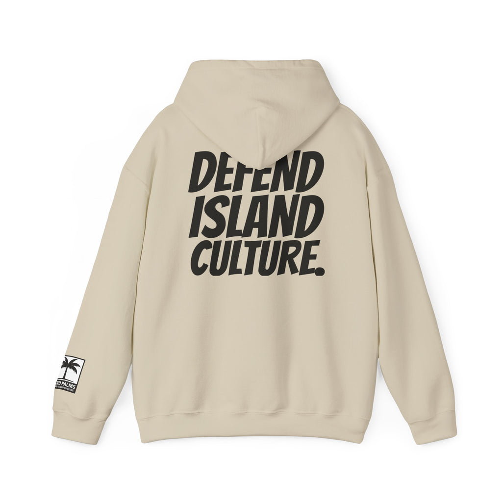 Hard Palms “Defend Island Culture” Hoodie – Lifestyle Streetwear - Sand