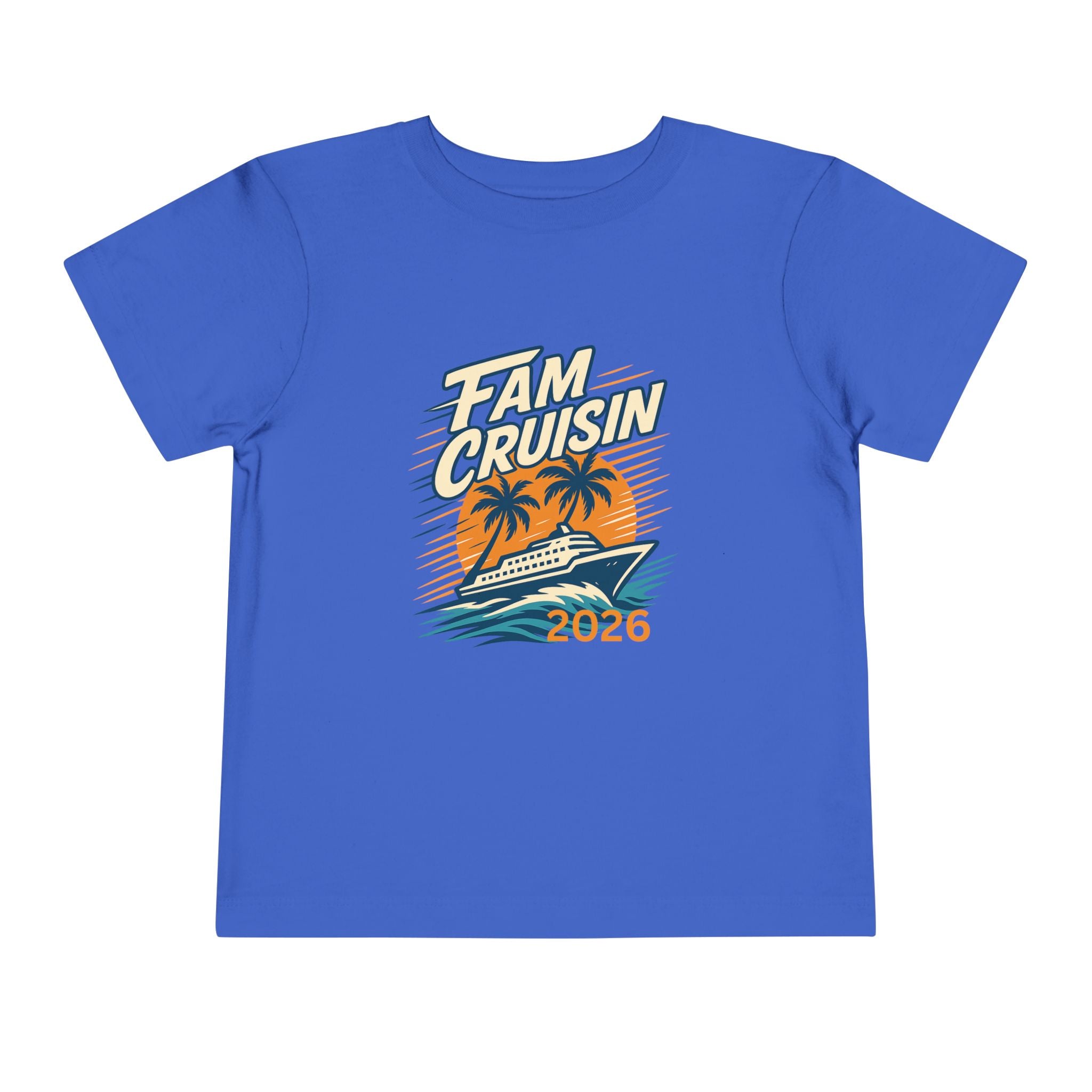 "Fam Cruisin 2026" TODDLER Family Vacation Tee - Family Cruise Tee by Hard Palms