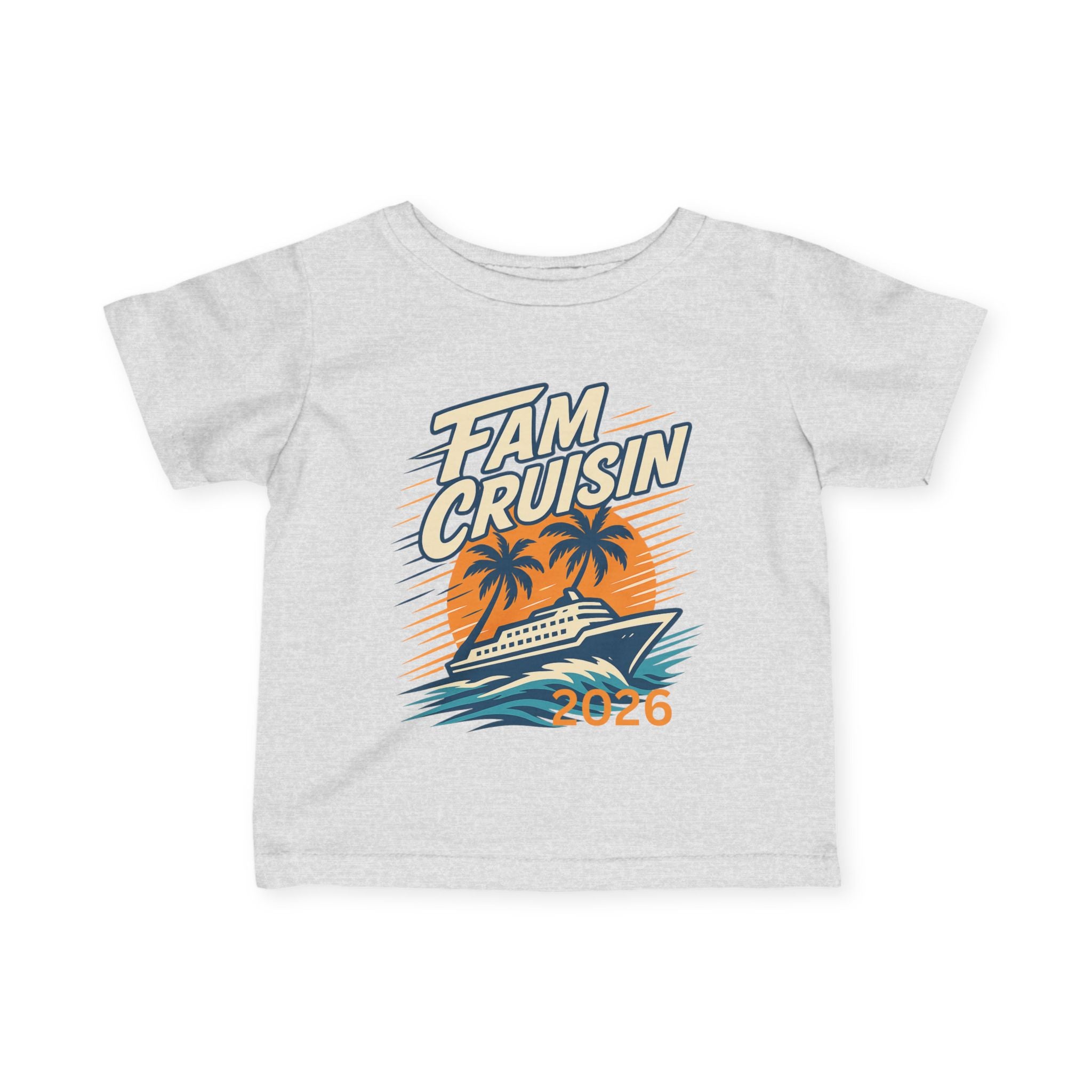 "Fam Cruisin 2026" INFANT Family Vacation Tee - Family Cruise Tee by Hard Palms