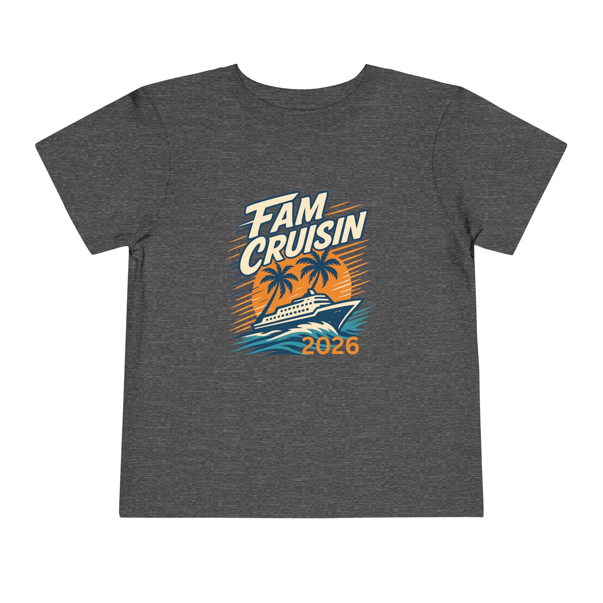 "Fam Cruisin 2026" TODDLER Family Vacation Tee - Family Cruise Tee by Hard Palms