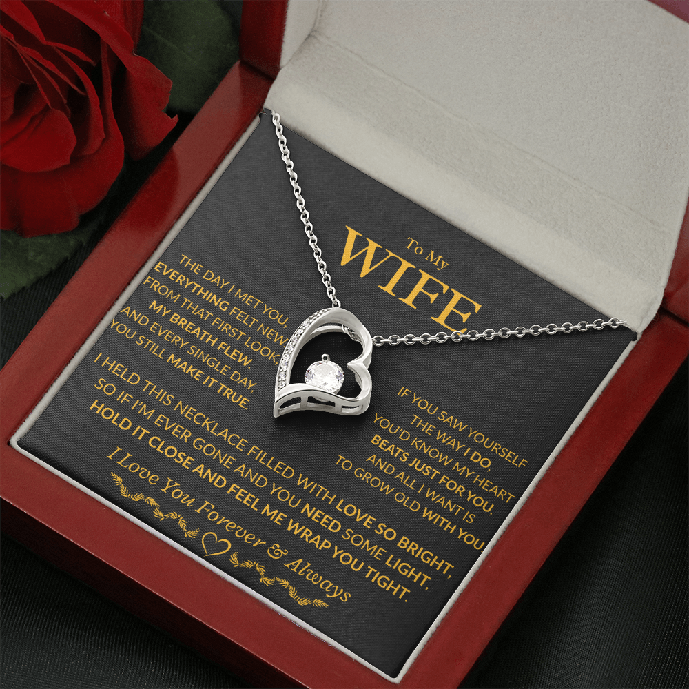 To My Wife Forever Love Necklace (Gold and White Gold Variants)