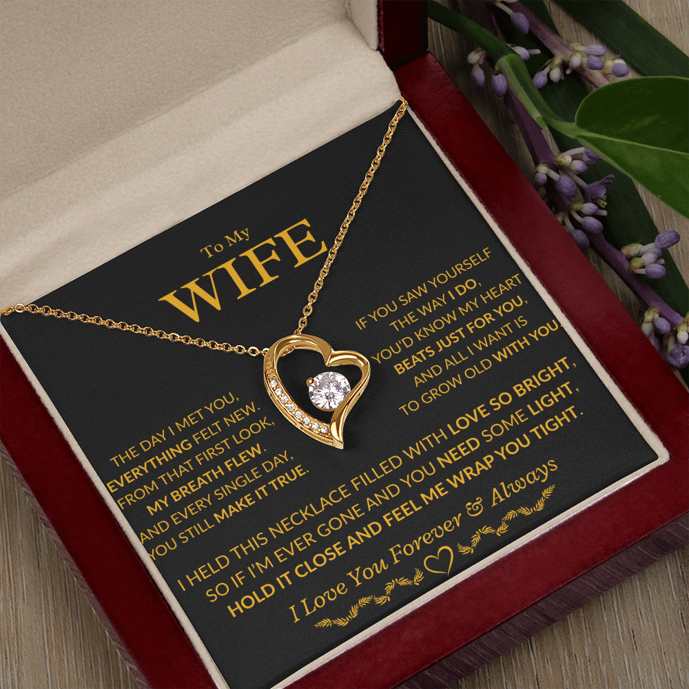 To My Wife Forever Love Necklace (Gold and White Gold Variants)