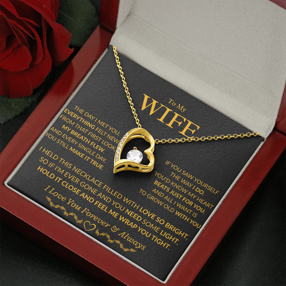 To My Wife Forever Love Necklace (Gold and White Gold Variants)