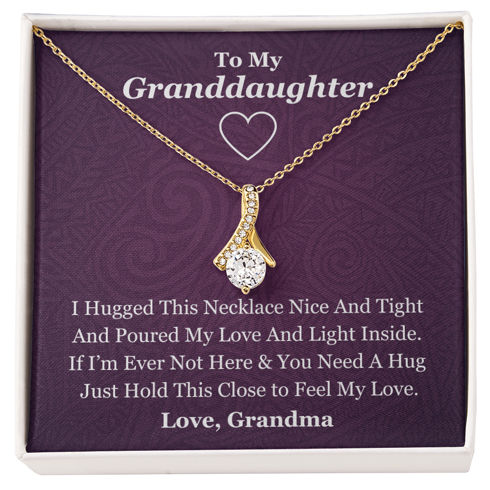 To My Granddaughter Beauty Necklace - From Grandma (Gold and White Gold Variants)
