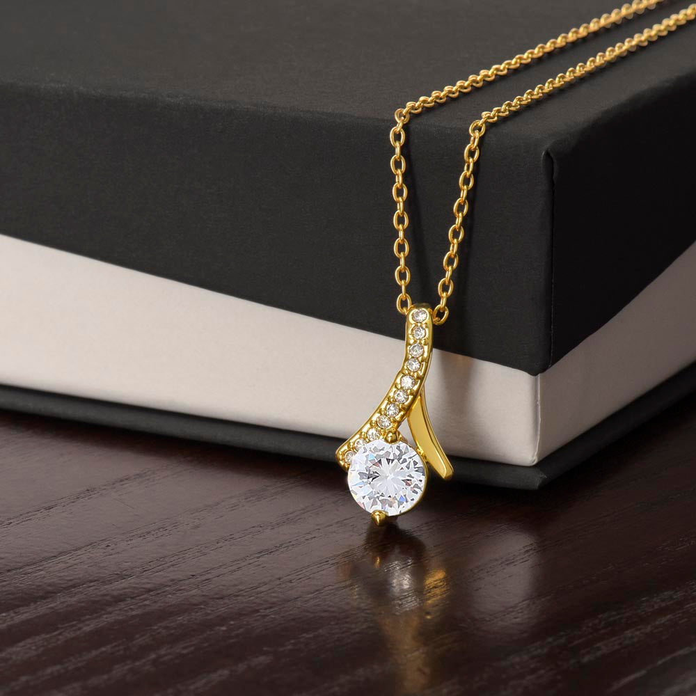 To My Granddaughter Beauty Necklace - From Grandma (Gold and White Gold Variants)