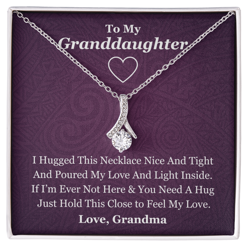 To My Granddaughter Beauty Necklace - From Grandma (Gold and White Gold Variants)