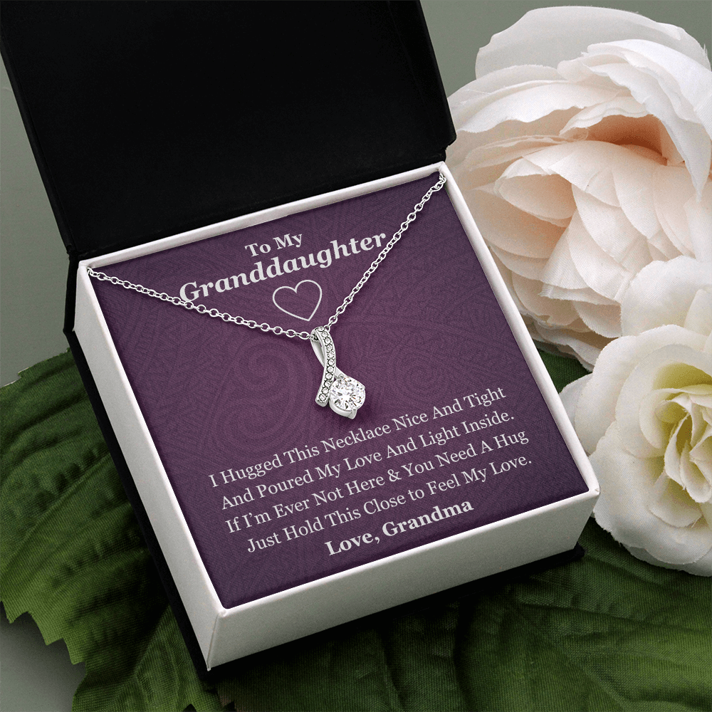To My Granddaughter Beauty Necklace - From Grandma (Gold and White Gold Variants)