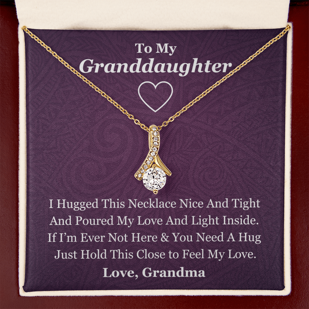 To My Granddaughter Beauty Necklace - From Grandma (Gold and White Gold Variants)
