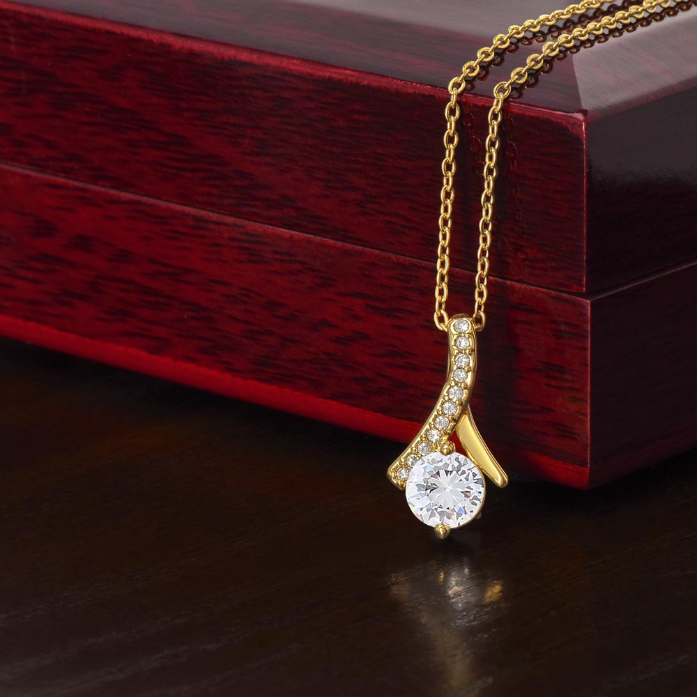 To My Granddaughter Beauty Necklace - From Grandma (Gold and White Gold Variants)