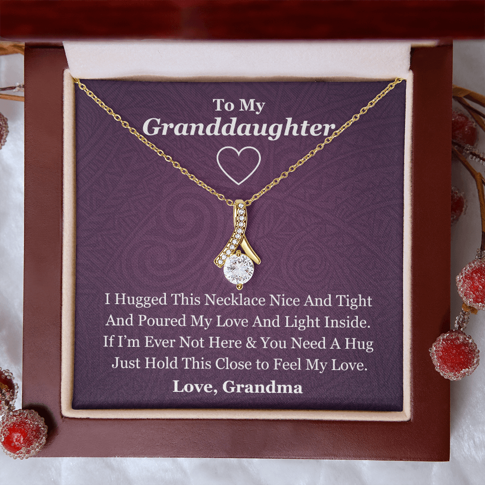 To My Granddaughter Beauty Necklace - From Grandma (Gold and White Gold Variants)