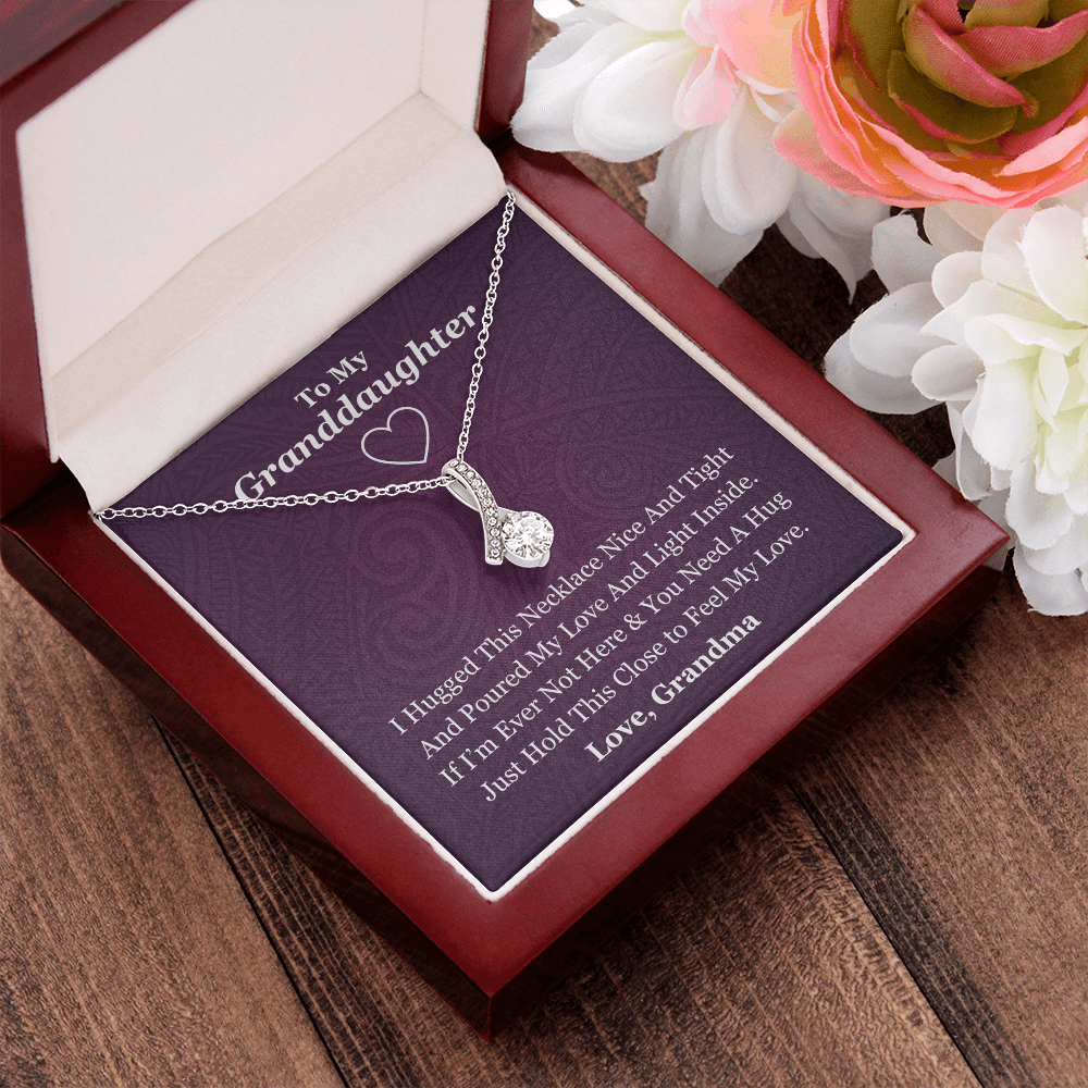 To My Granddaughter Beauty Necklace - From Grandma (Gold and White Gold Variants)
