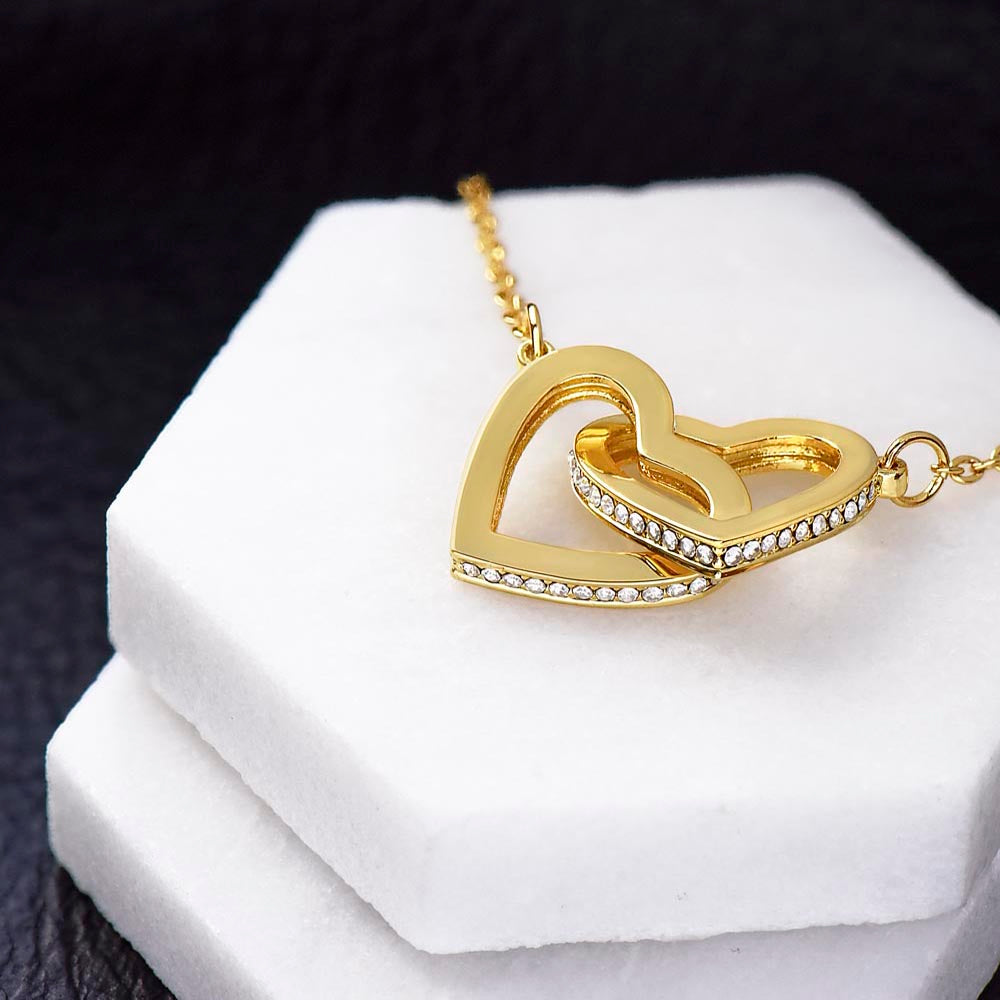 To My Niece Interlocking Hearts Necklace – From Aunty (Gold & Rose Gold Variants)