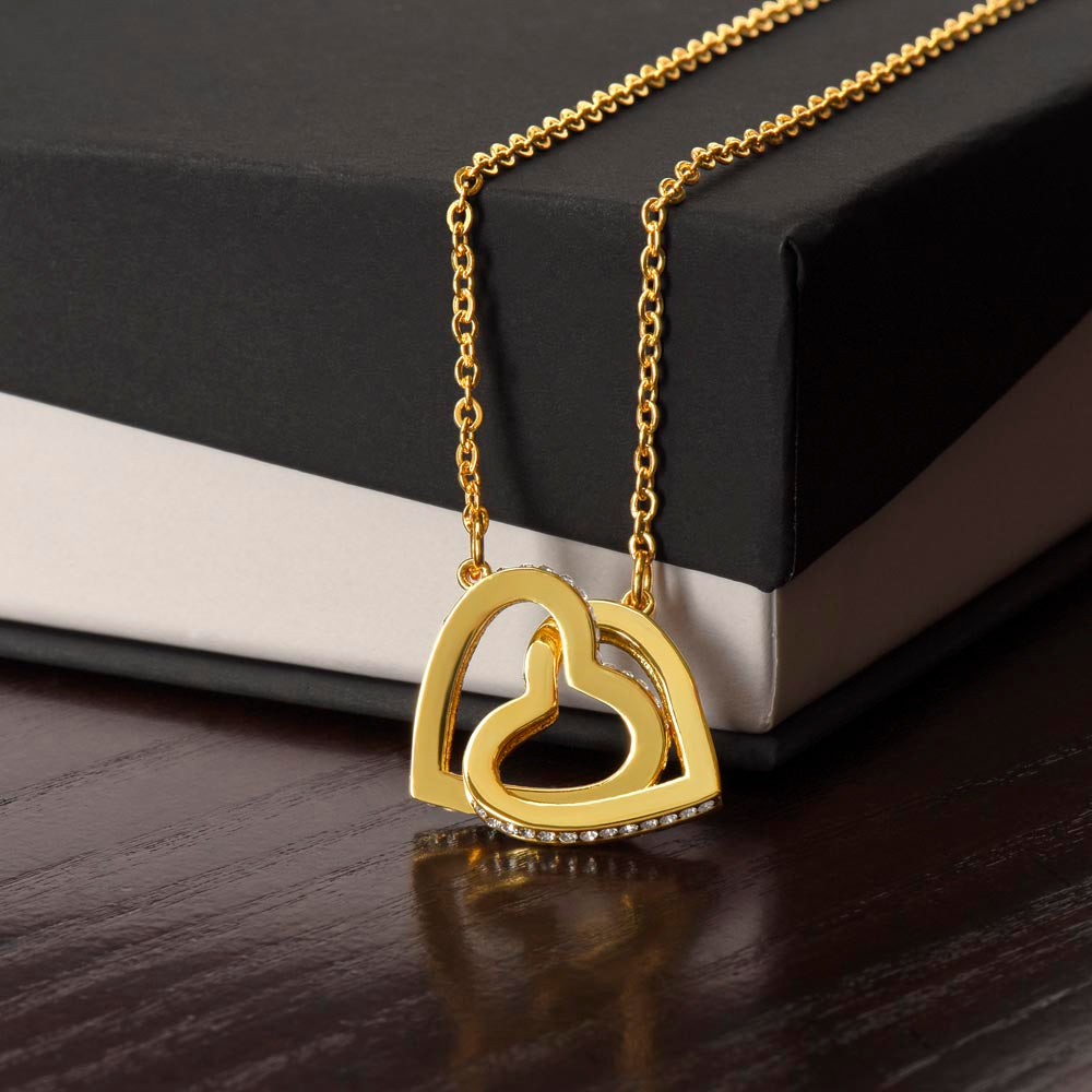 To My Niece Interlocking Hearts Necklace – From Aunty (Gold & Rose Gold Variants)