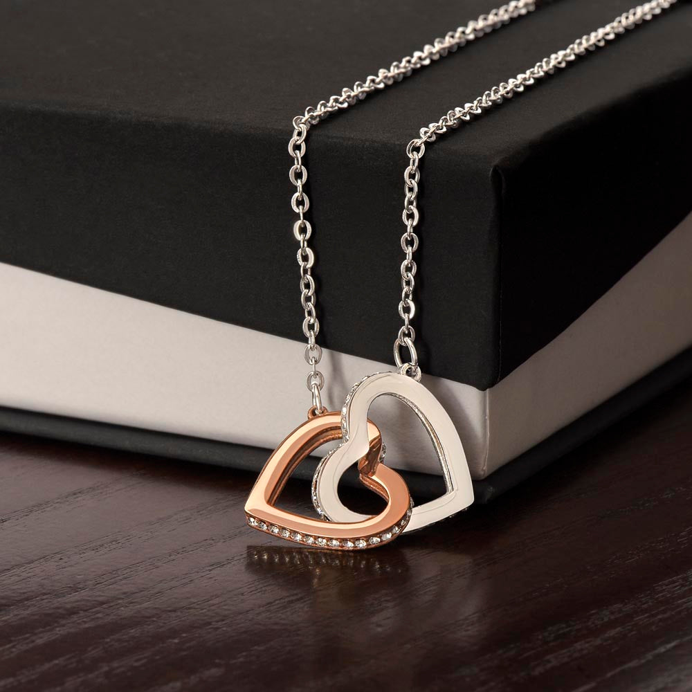 To My Niece Interlocking Hearts Necklace – From Aunty (Gold & Rose Gold Variants)