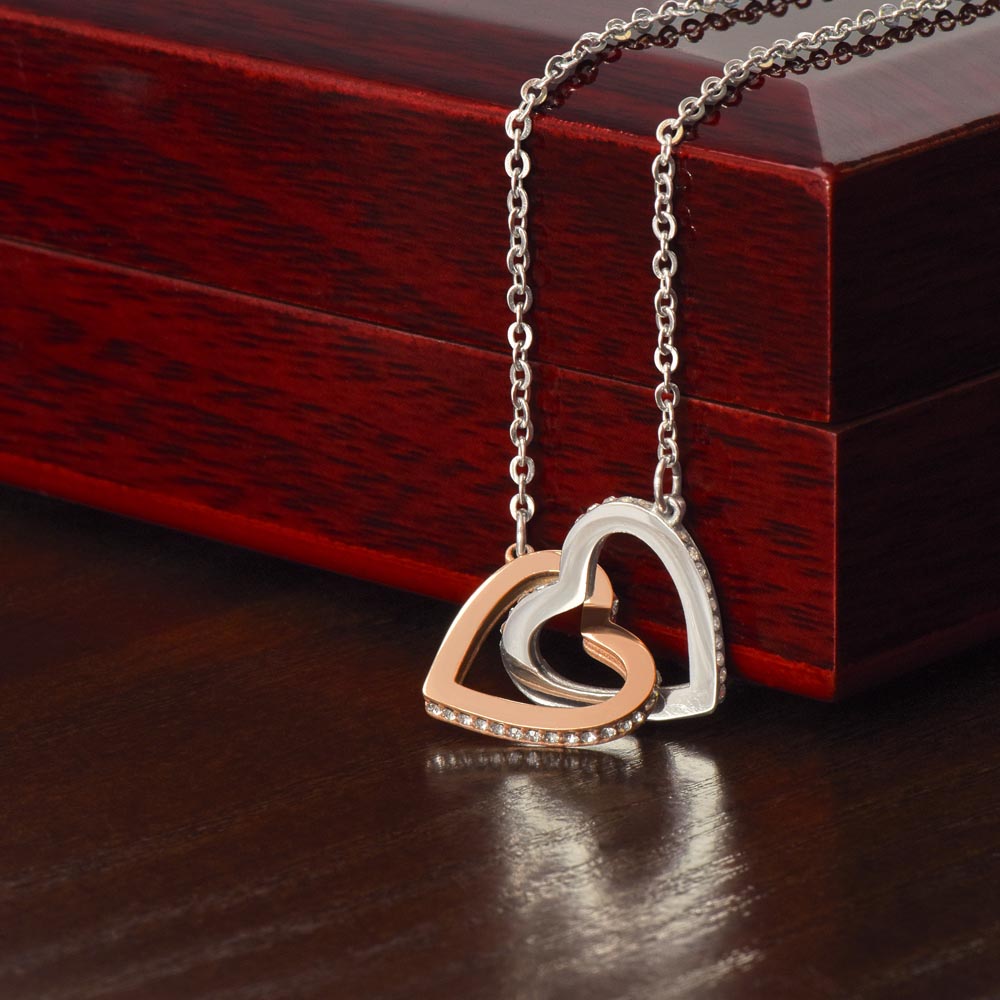 To My Niece Interlocking Hearts Necklace – From Aunty (Gold & Rose Gold Variants)